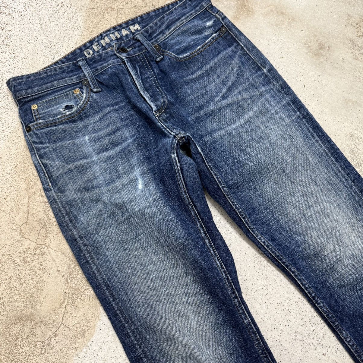 DENHAM Denham Selvedge Razor Slim Fit Distressed Denim Pants Size US 31 - 6 Thumbnail