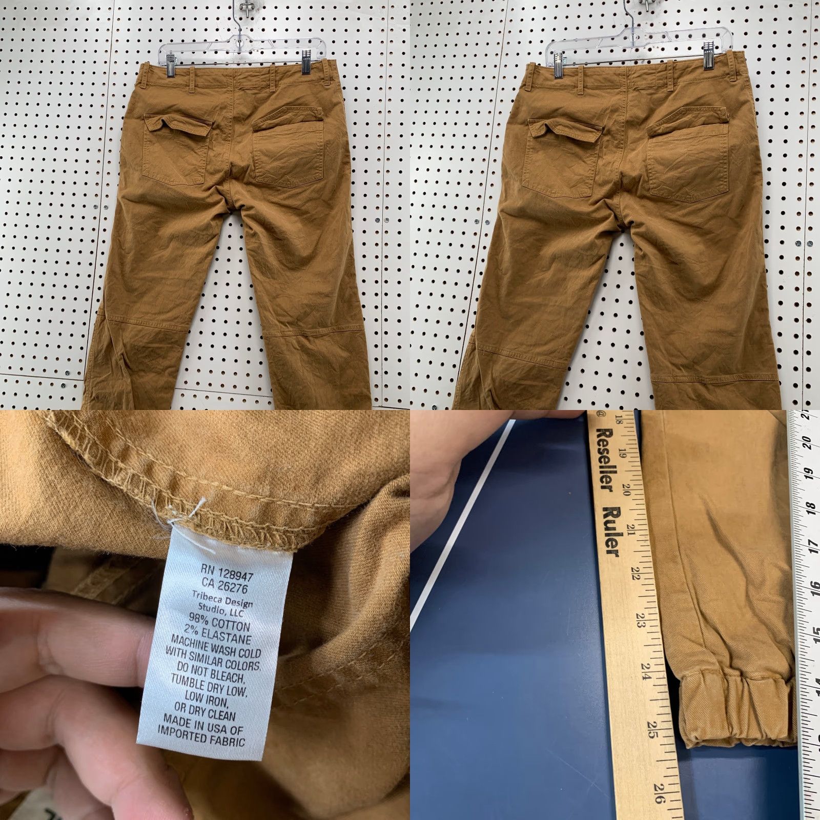 Nili Lotan Nili Lotan French Military Jogger Pants Womens Size 8 Brown Cropped 32x25.5 Twill Cotton Casual Womens Pants Cropped 32x25.5 - Vintage No Size 30" / US 8 / IT 44 - 8 Thumbnail