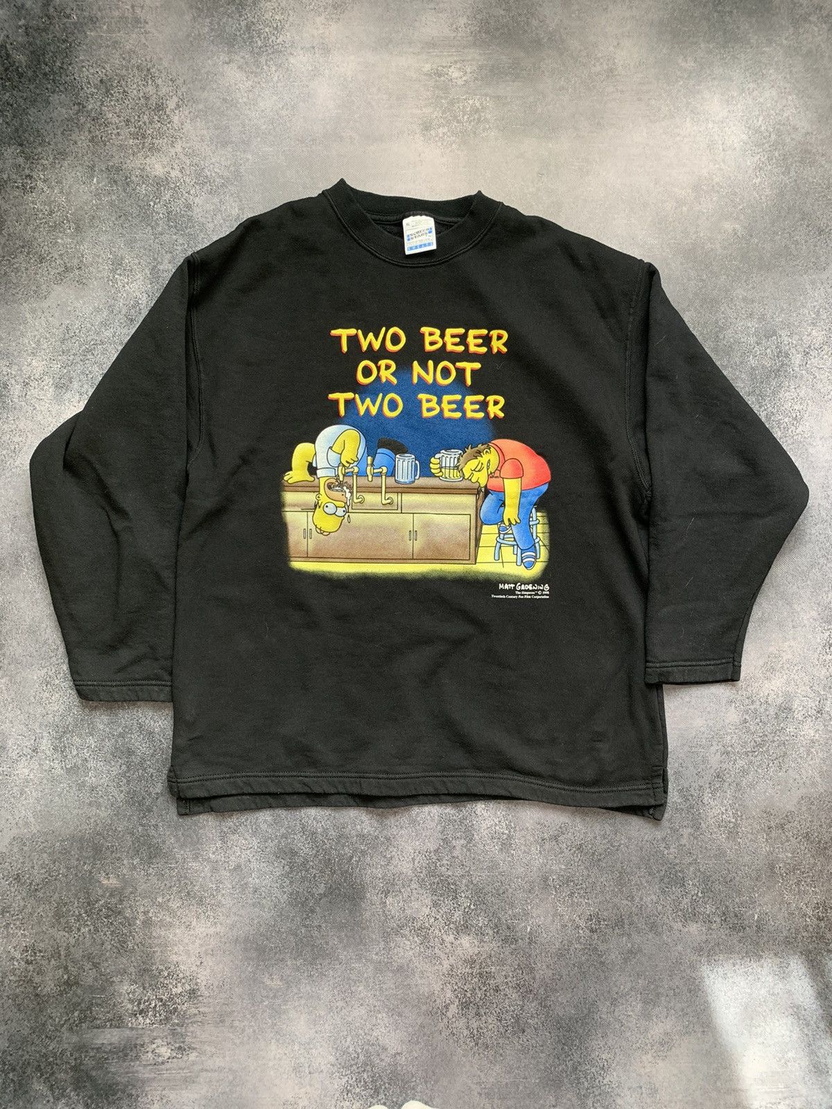 The Simpsons × Vintage Vintage sweatshirt the Simpson “two beer or not two beer” Size US XL / EU 56 / 4 - 8 Thumbnail