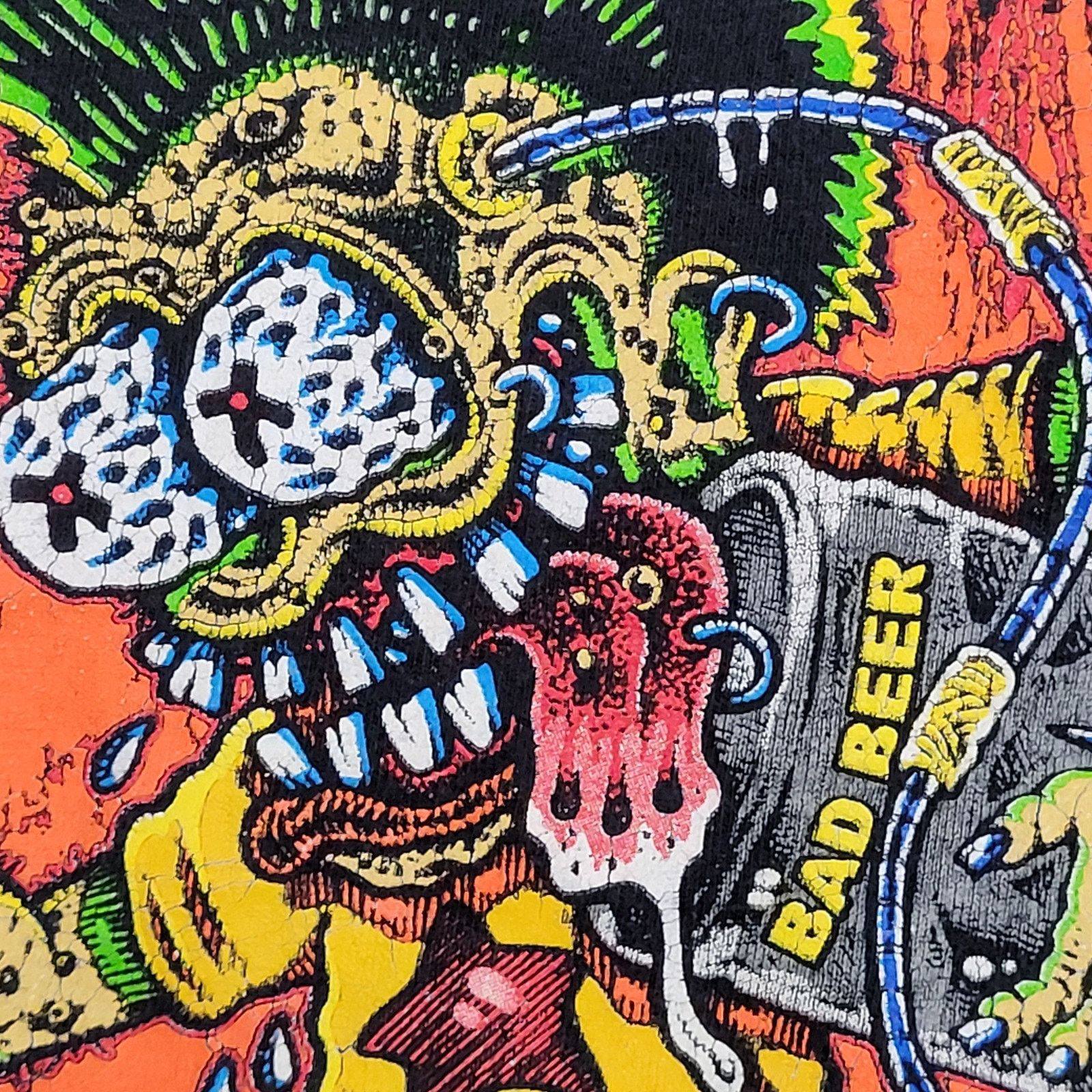 Gildan VTG Y2K Johnny-Vomit Shirt XL 23x26 Liquor Lobotomy Gaither Size US XL / EU 56 / 4 - 14 Thumbnail