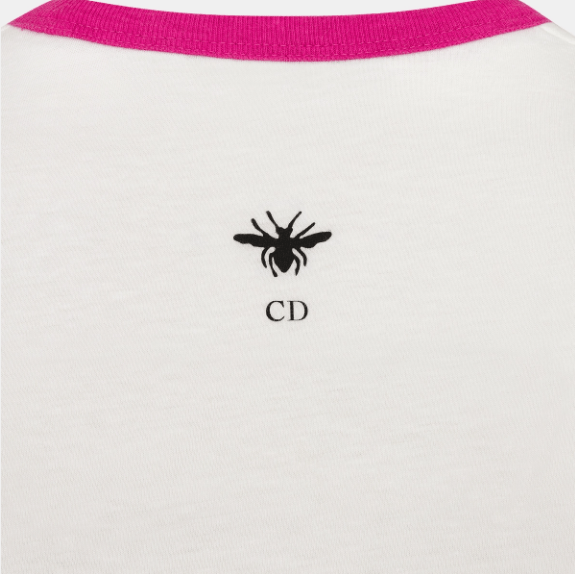 Dior o1w1db11225 453T40 T-Shirt in White/Fuchsia Size XL / US 12-14 / IT 48-50 - 3 Thumbnail