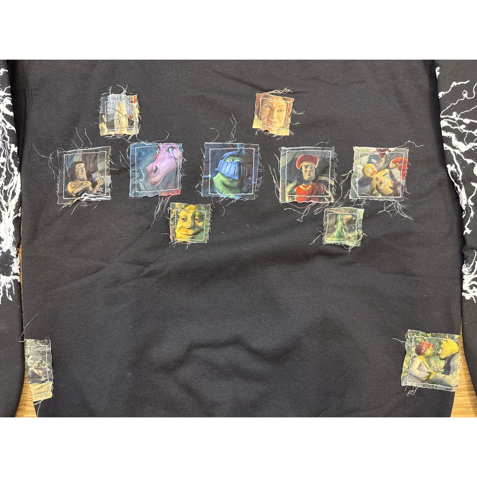 Ghost Supply Ghost Supply Shrek Patchwork Hoodie rare discontinued Medium Size US M / EU 48-50 / 2 - 7 Thumbnail
