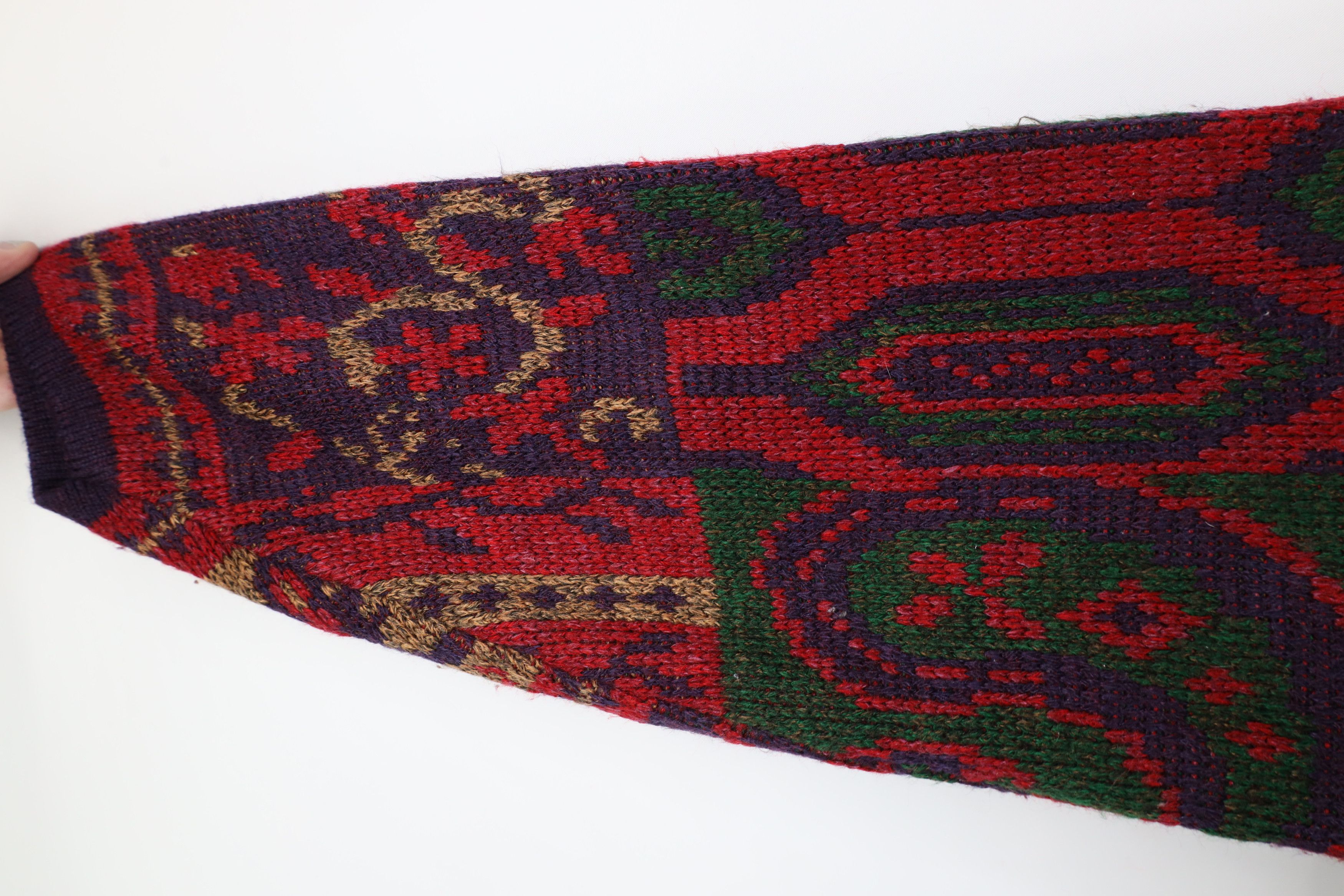 Vintage Vintage 90s Streetwear Paisley Fair Isle Knit Sweater USA Size XL / US 12-14 / IT 48-50 - 7 Thumbnail