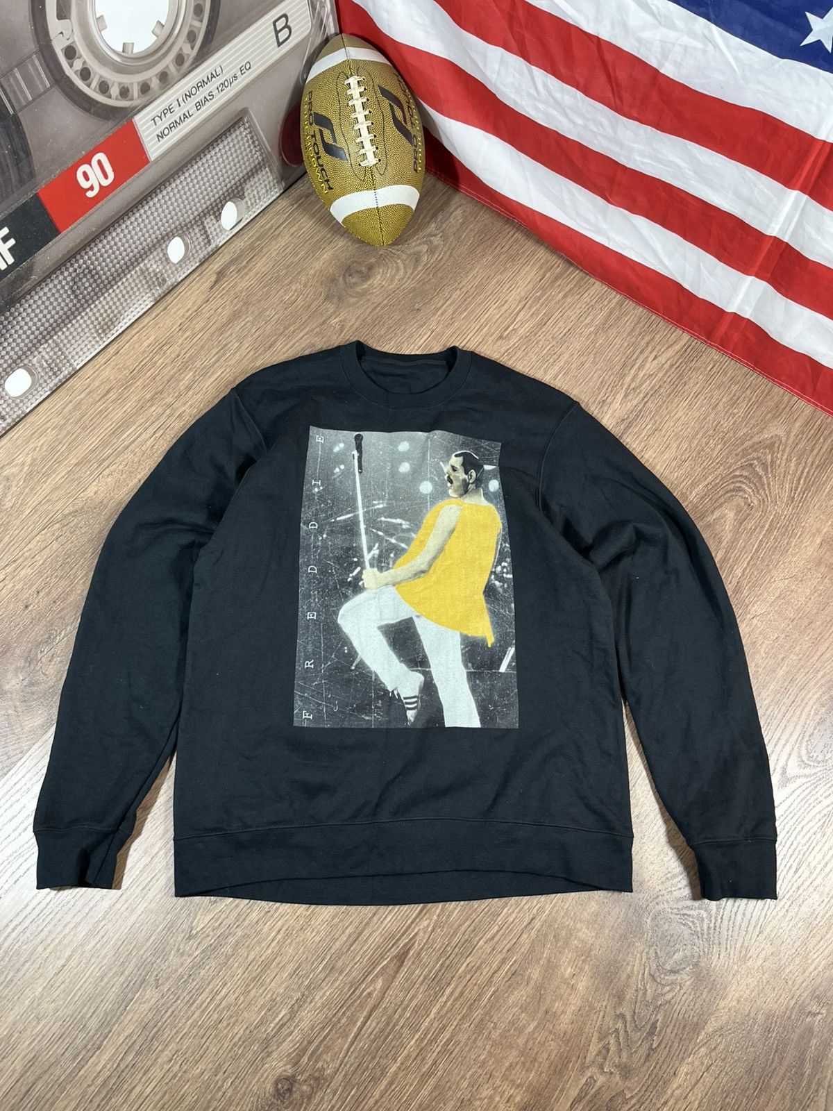 Band Tees Vintage Style Black Crewneck Sweatshirt — Freddie Size US M / EU 48-50 / 2 - 1 Thumbnail