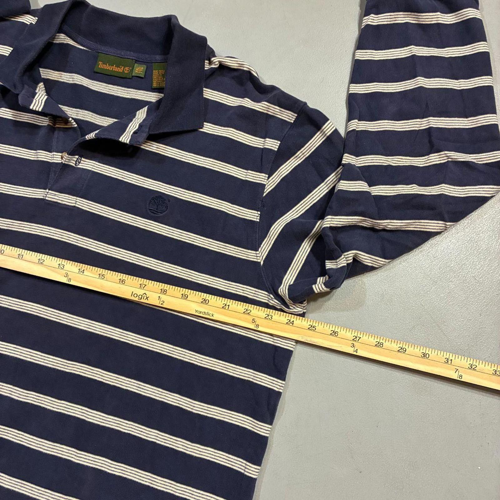 Timberland Vintage Timberland Striped Navy Blue Rugby Polo Shirt Size US XXL / EU 58 / 5 - 6 Thumbnail