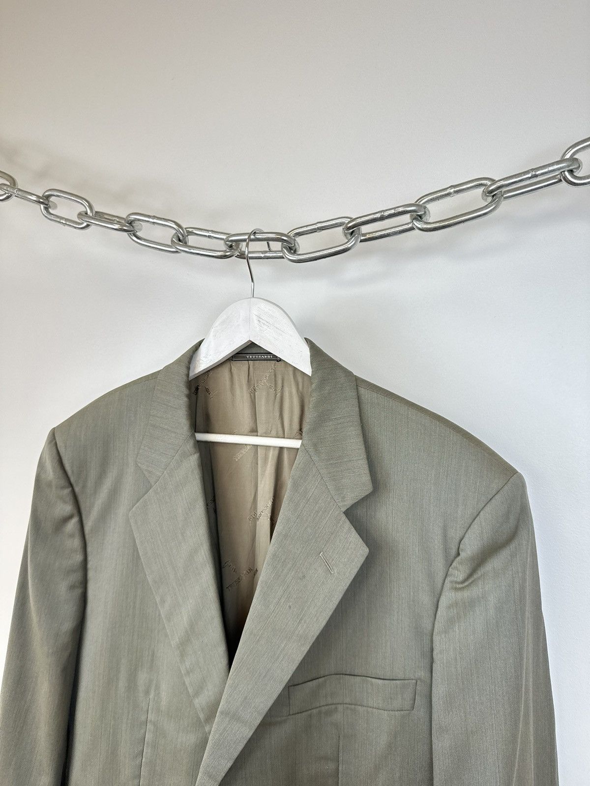 Trussardi Vintage 90s Trussardi 3-Button Rare Archival Designer Blazer Size 52R - 3 Thumbnail