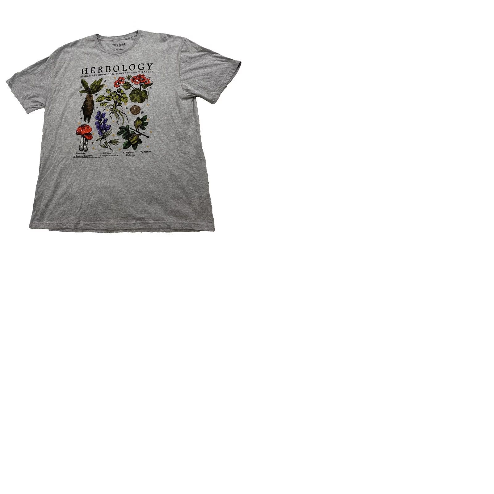 Vintage HARRY POTTER HERBOLOGY Shirt Men XL Gray Hogwarts Mandrake XL 46 48 Graphic Print Logo Crew Neck Short Sleeve Cotton Regular Size US XL / EU 56 / 4 - 11 Thumbnail