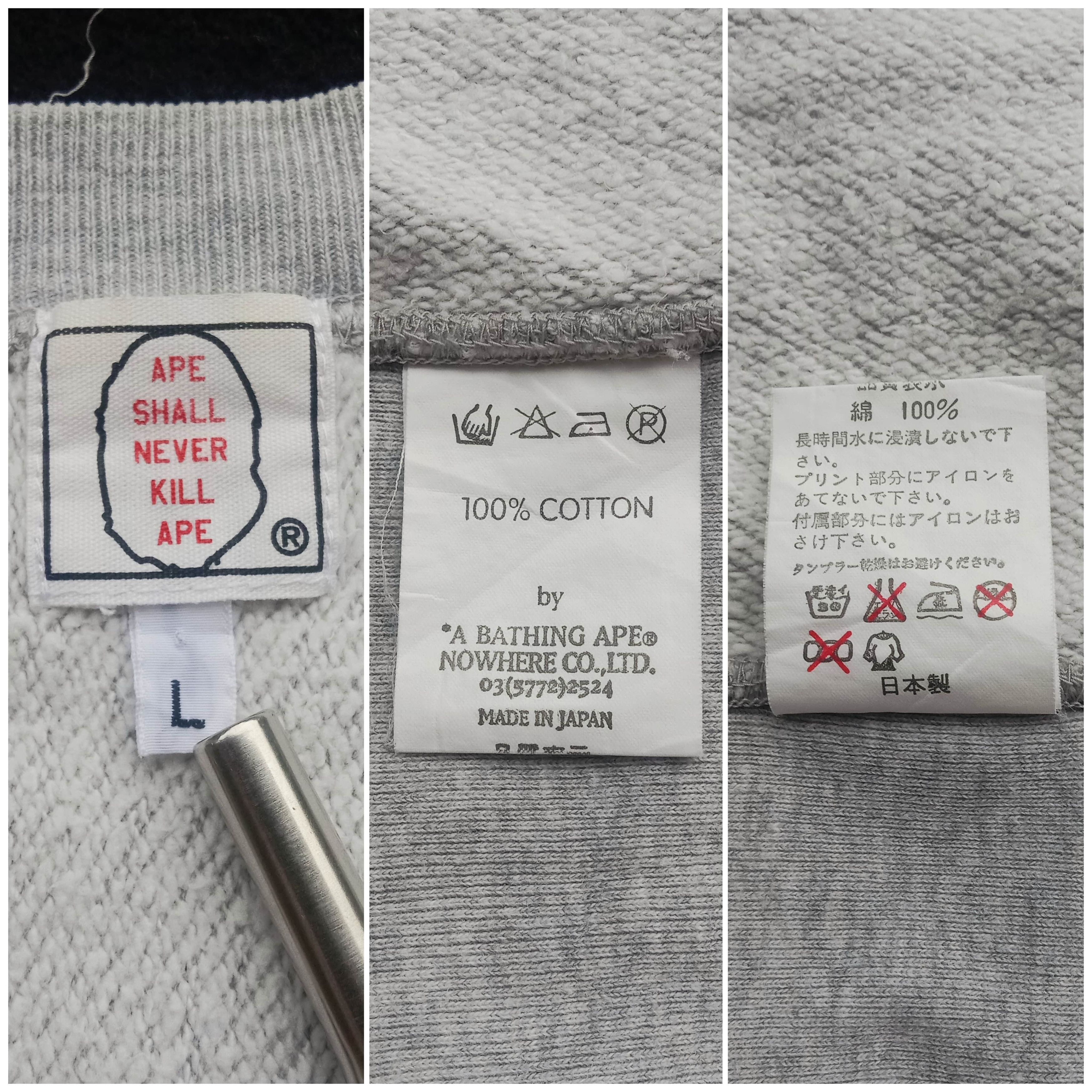 Bape Bape Cuts Crewneck (2002) Size US L / EU 52-54 / 3 - 5 Thumbnail