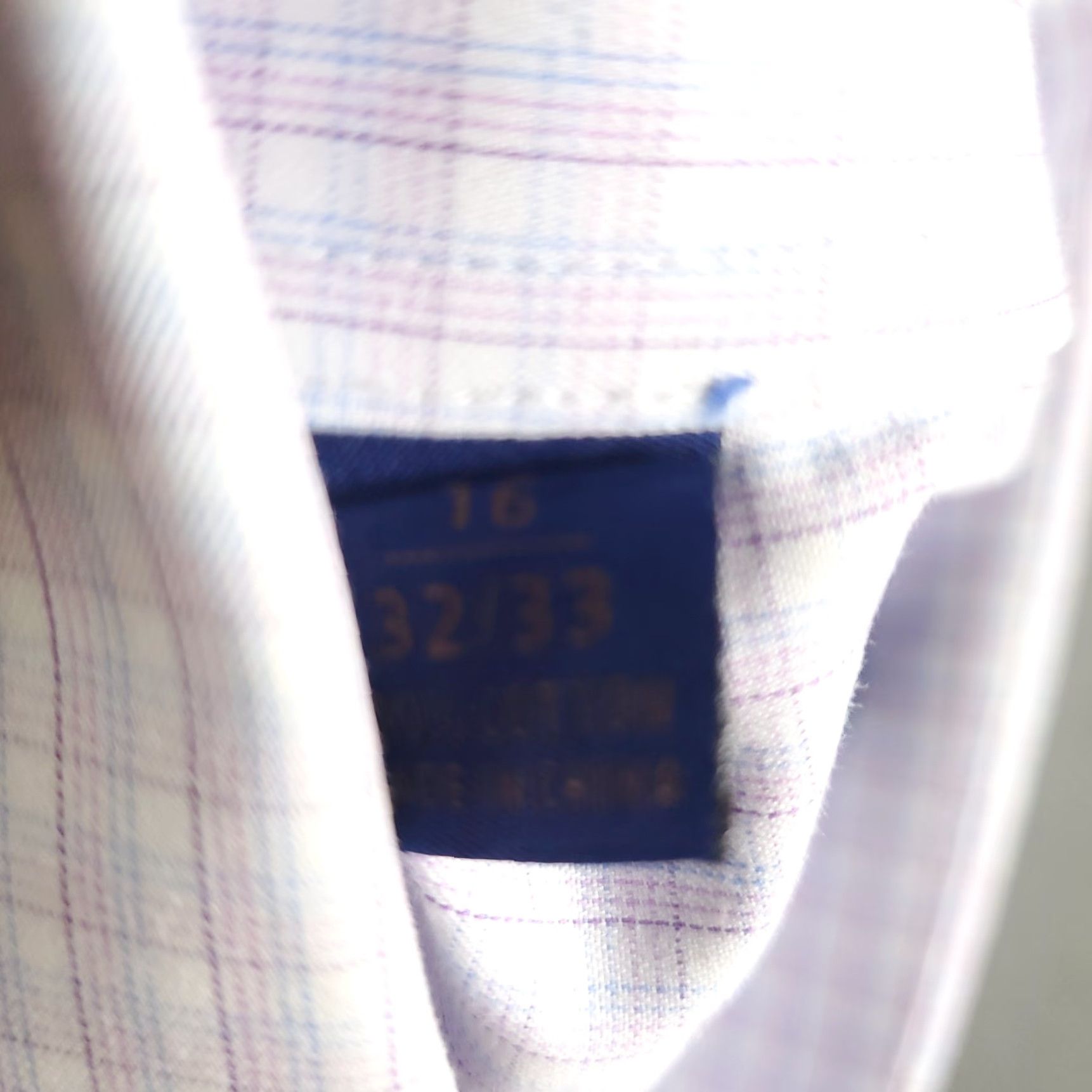 David Donahue David Donahue Shirt Mens 16 Purple Plaid Dress Long Sleeve Button Up Size 42R - 7 Thumbnail