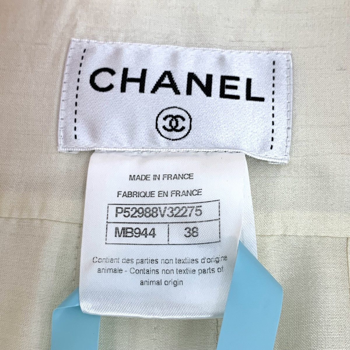 Chanel Chanel Off-white Silk Lapel Short Sleeve Pleated Dress K26WX Size S / US 4 / IT 40 - 5 Thumbnail