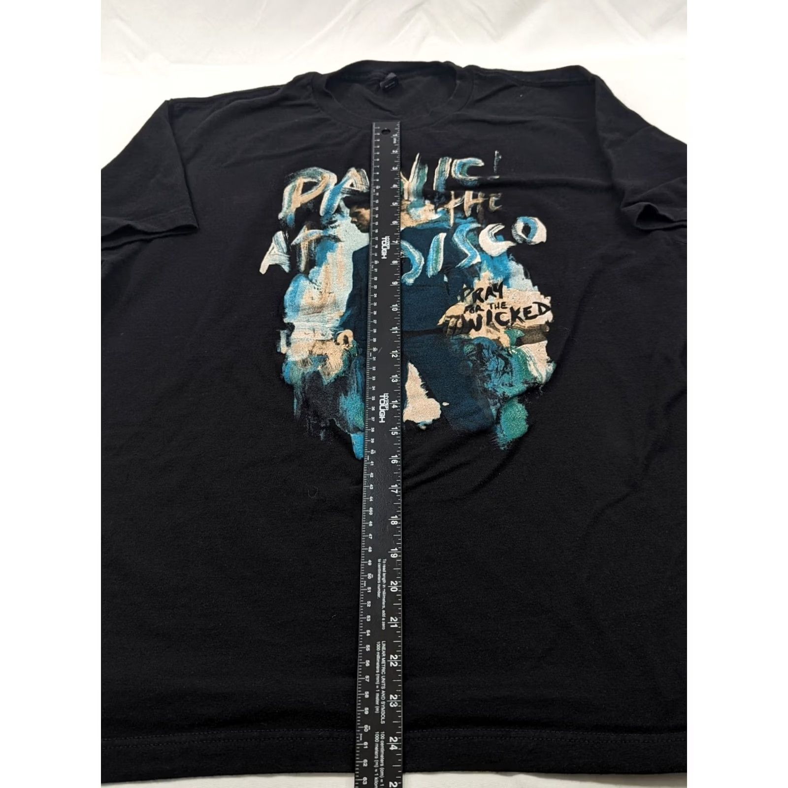Tultex Panic At The Disco T-Shirt Black Short Sleeve XL Tultex Crew Neck Logo Size US XL / EU 56 / 4 - 5 Thumbnail