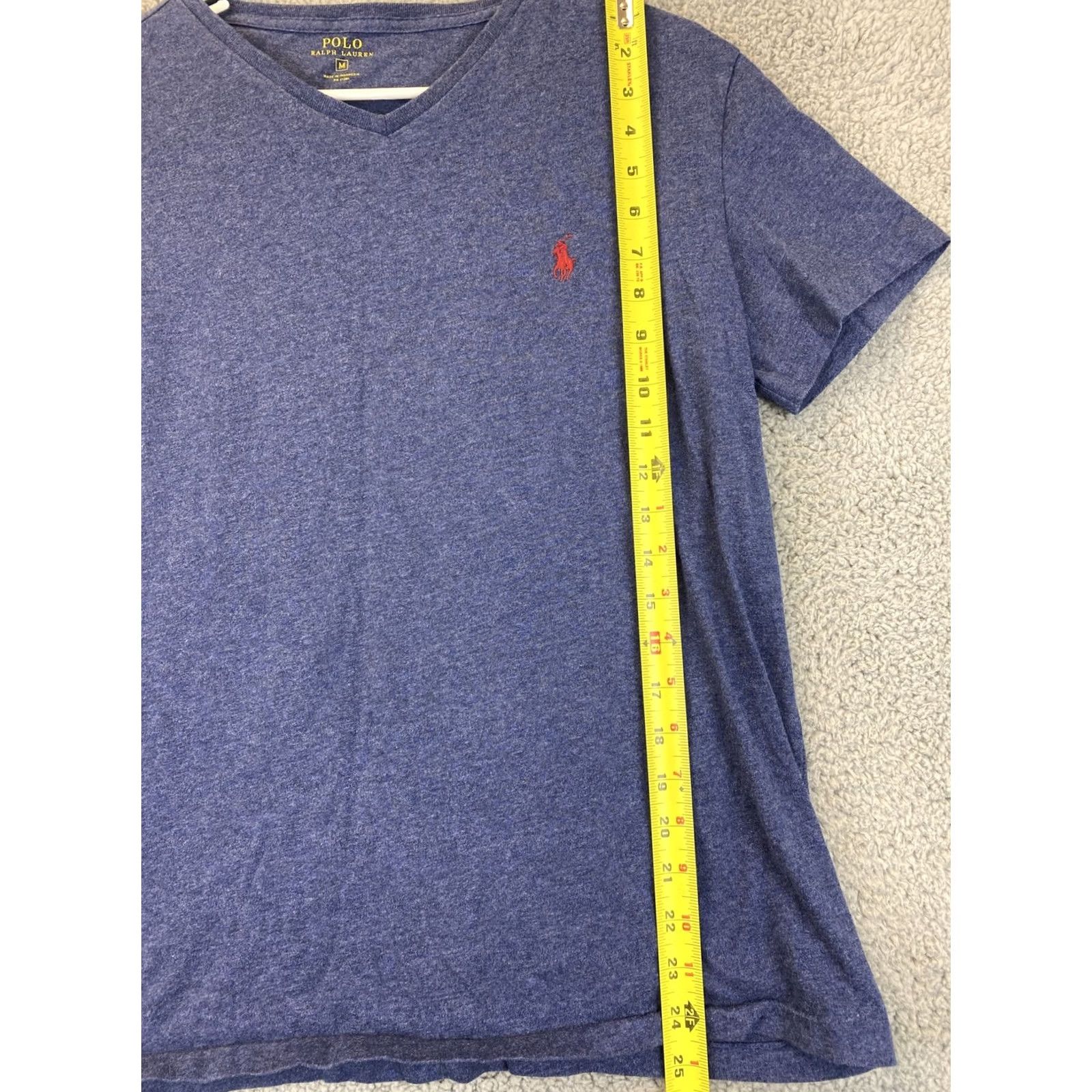 Levi's Polo Ralph Lauren T-Shirt Men M Cotton V-Neck Logo Short Sleeve Blue 100% Cotton Regular Fit Graphic Tee Casual Mens Size US M / EU 48-50 / 2 - 5 Thumbnail
