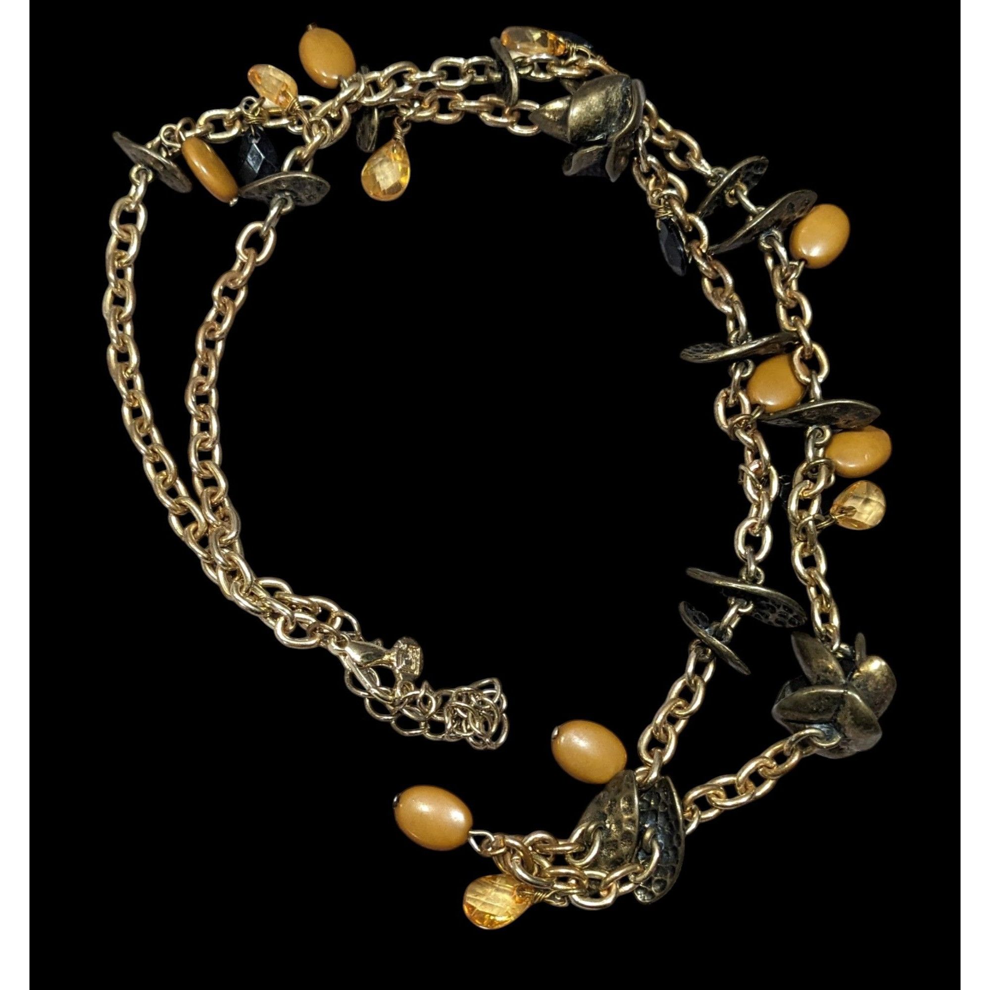 Other Bohemian Brown Black And Gold Tone Charm Necklace Size ONE SIZE - 1 Thumbnail