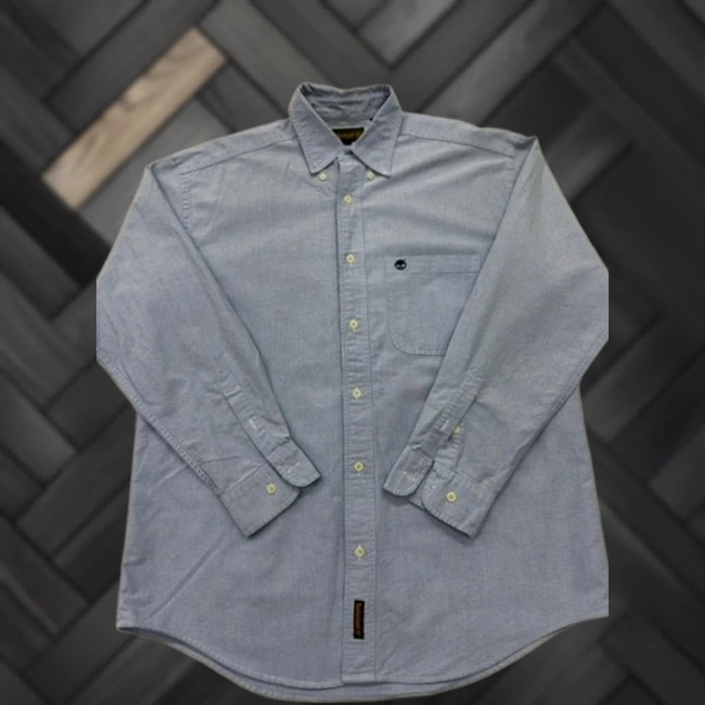 Timberland Timberland Mens Light Blue Button-Down Shirt Size M Casual 100% Cotton Size US M / EU 48-50 / 2 - 1 Thumbnail