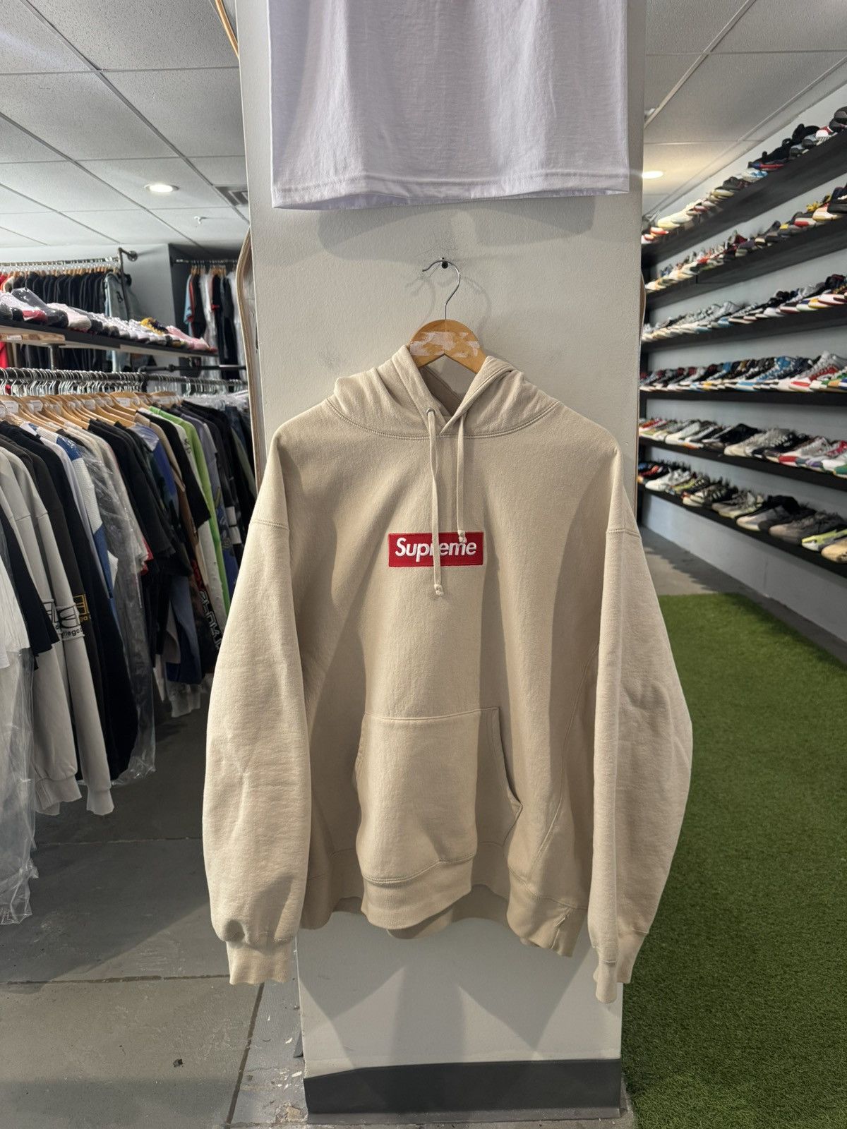 Supreme Supreme Box Logo Hoodie Stone | Grailed