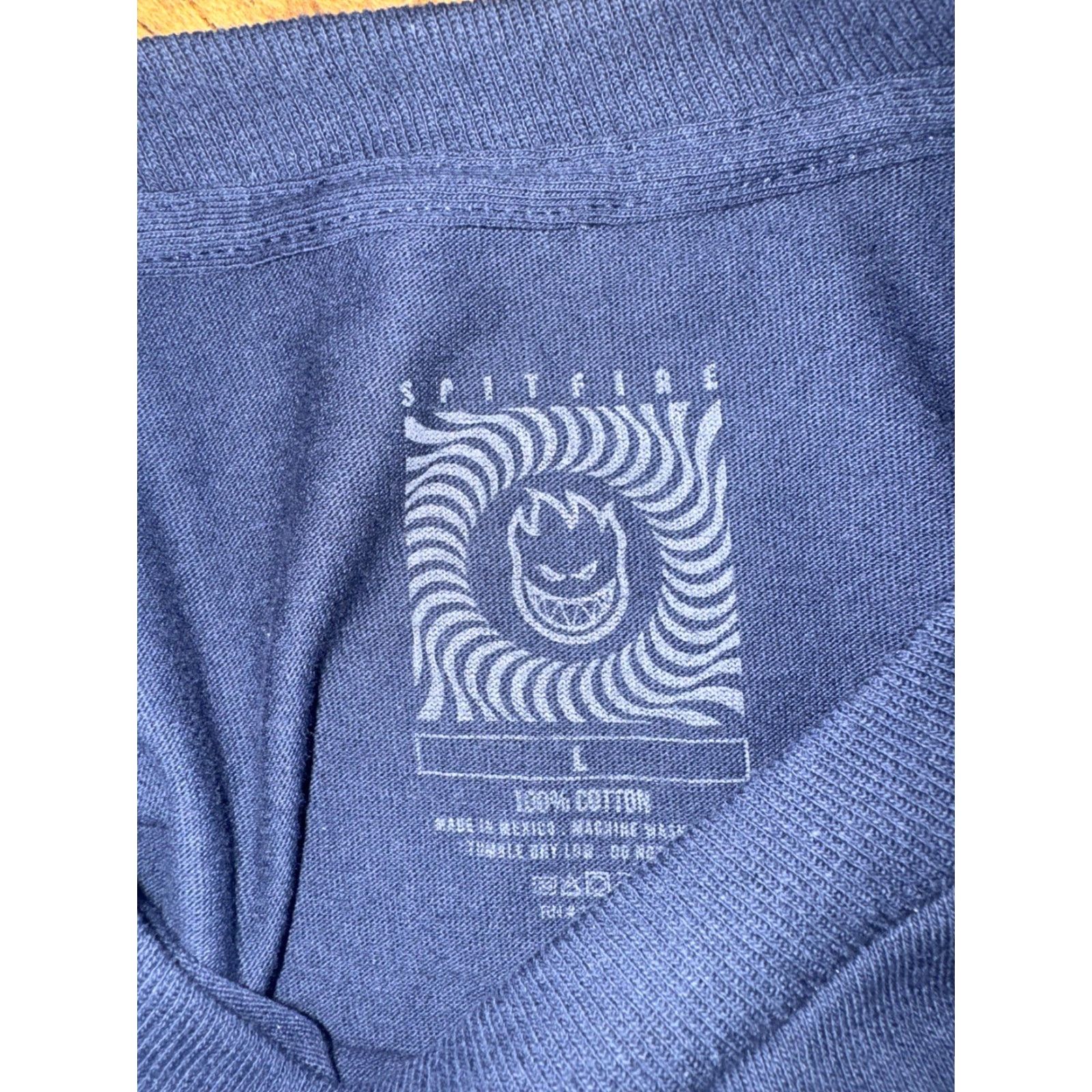 Spitfire Spitfire T-Shirt Long Sleeve Navy Blue L Mens Flaming Head Shirt 21x28 Size US L / EU 52-54 / 3 - 4 Thumbnail