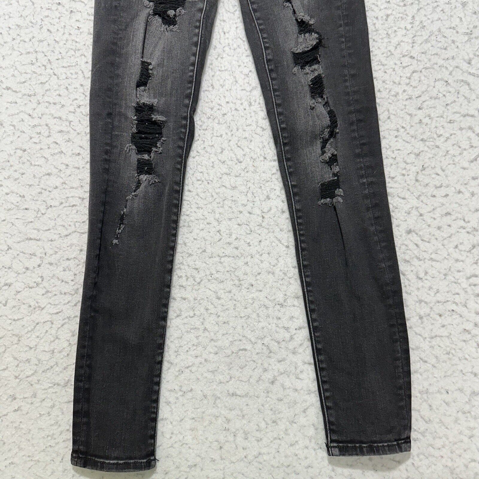 American Eagle Outfitters American Eagle 2 Regular Super Stretch HiRise Jegging Ripped Size 26" / US 2 / IT 38 - 3 Thumbnail