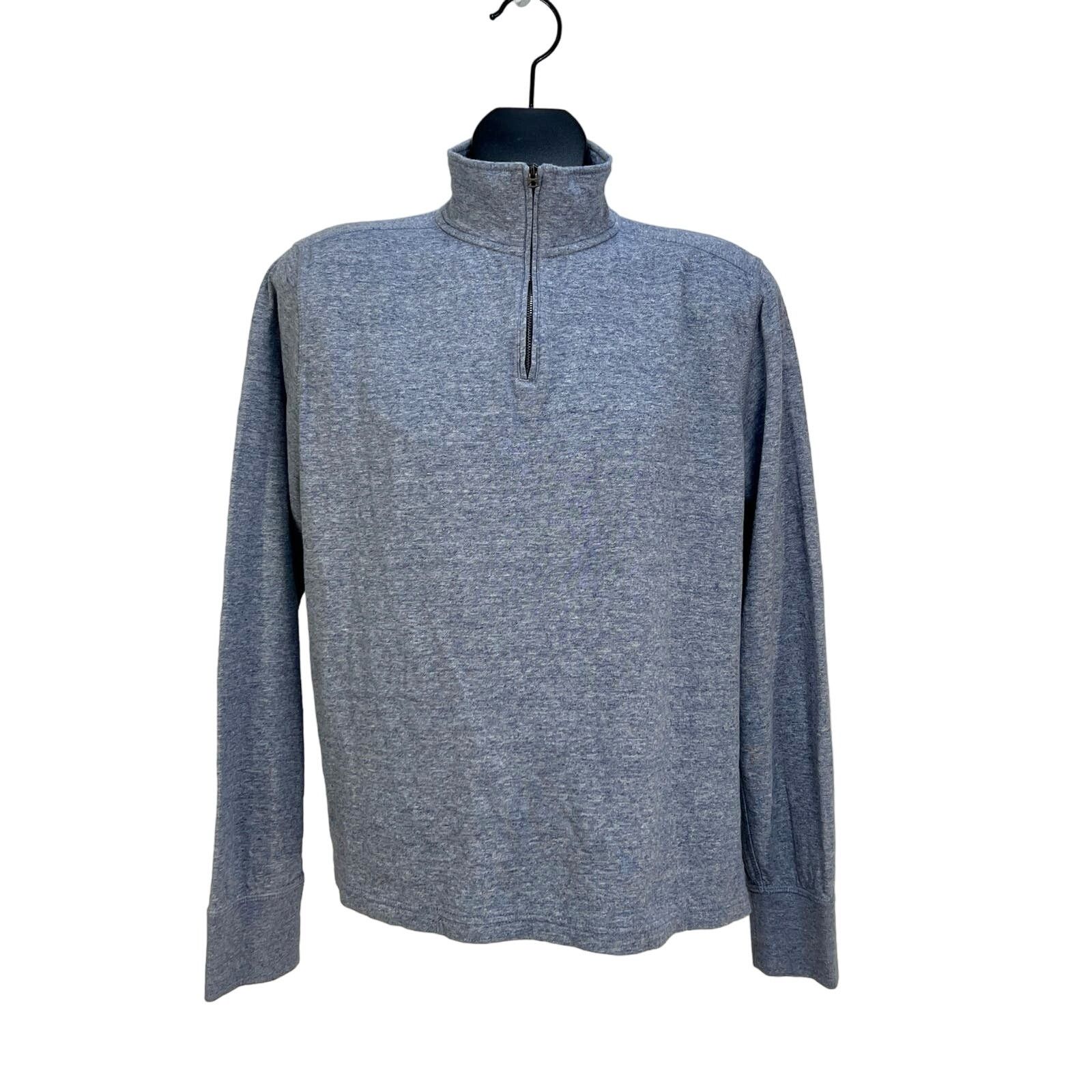 J.Crew J. Crew Quarter Zip Sweatshirt Long Sleeve Blue Size US L / EU 52-54 / 3 - 1 Thumbnail