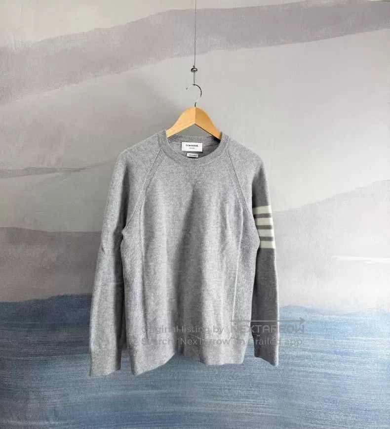 Thom Browne Thom Browne Gray cashmere sweater Size US XL / EU 56 / 4 - 1 Thumbnail