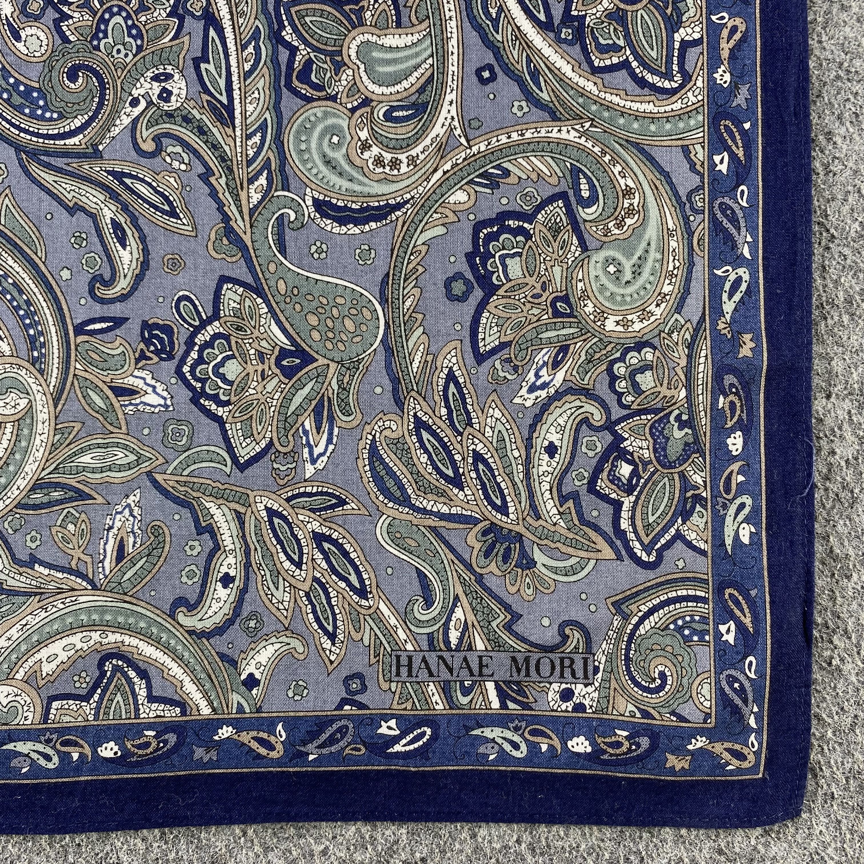 Hanae Mori Hanae Mori Paisley Handkerchief/Neckerchief/Bandana HC536 Size ONE SIZE - 3 Thumbnail