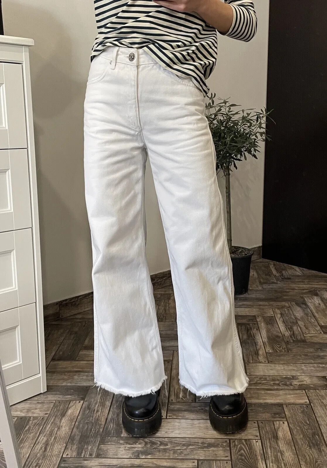 Sandro SANDRO Womens Jeans Pants Flared High Waist Wide Leg Size 36 Size 26" / US 2 / IT 38 - 2 Thumbnail