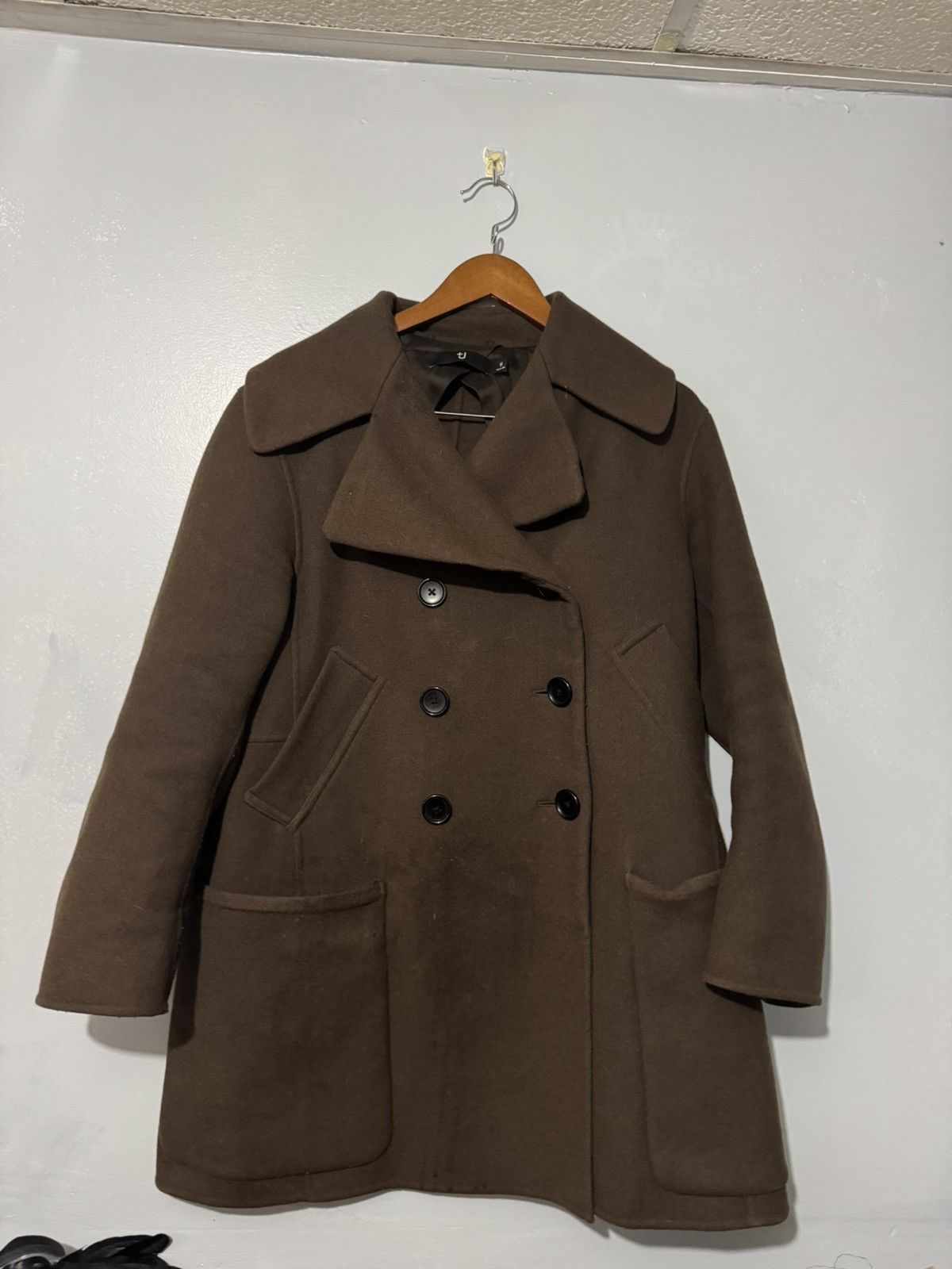 Jil Sander × Uniqlo Uniqlo +J Olive Wool Peacoat Size US M / EU 48-50 / 2 - 1 Thumbnail