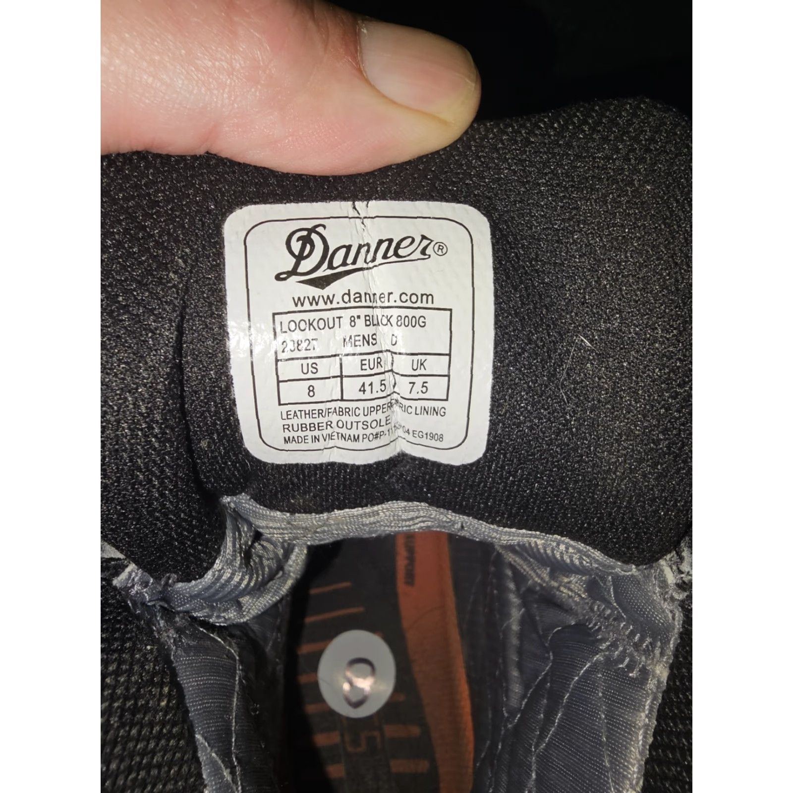 Danner DANNER Lookout 8" Black 800G Tactical Soft Side Work Boots 23827 Mens US 8 Size US 8 / EU 41 - 6 Thumbnail