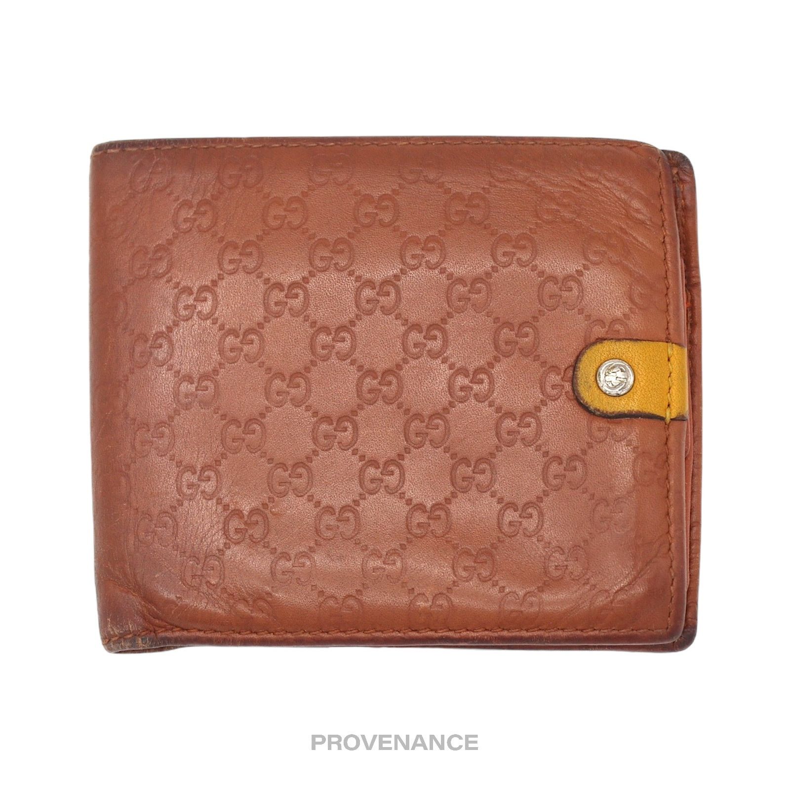 Gucci 🔴 Gucci Bifold Wallet - Orange GG MicroGuccissima Patchwork Size ONE SIZE - 1 Thumbnail