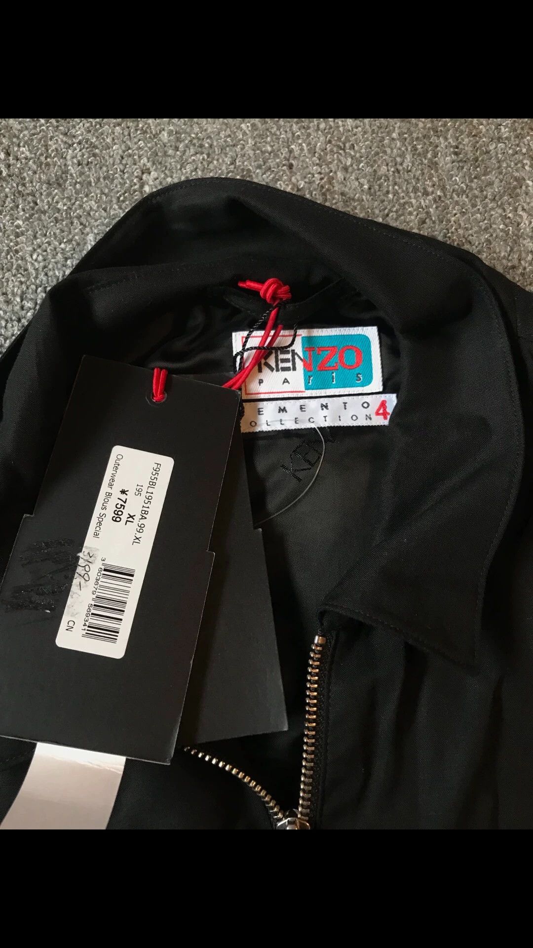 Kenzo Kenzo XL drape classic embroidery mini lapel baseball jacket Size US XL / EU 56 / 4 - 4 Thumbnail