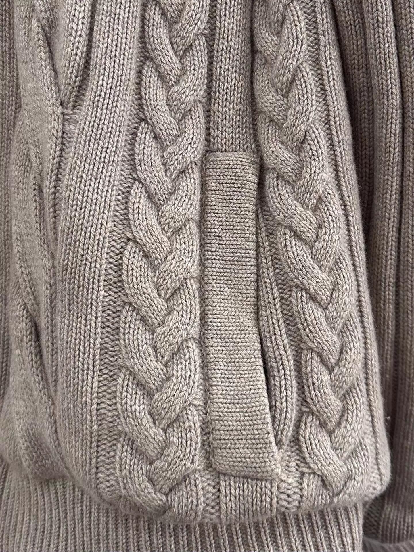 Loro Piana Loro Piana Men Gray Cashmere Mink Collar Zip Knit Jacket Size US M / EU 48-50 / 2 - 4 Thumbnail