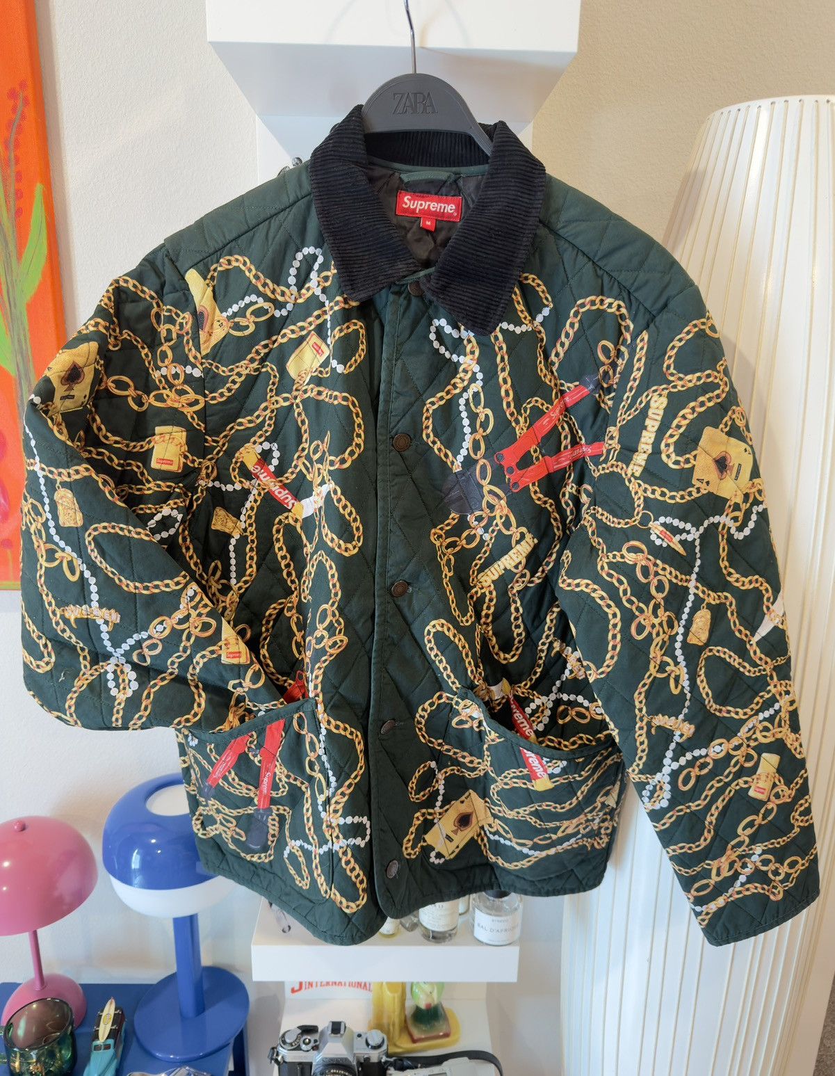 Supreme Supreme Chains Quilted Jacket Size US M / EU 48-50 / 2 - 1 Thumbnail