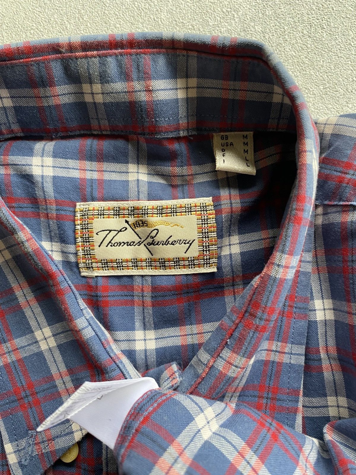 Burberry Vintage Thomas Burberry Shirt Size US L / EU 52-54 / 3 - 5 Thumbnail