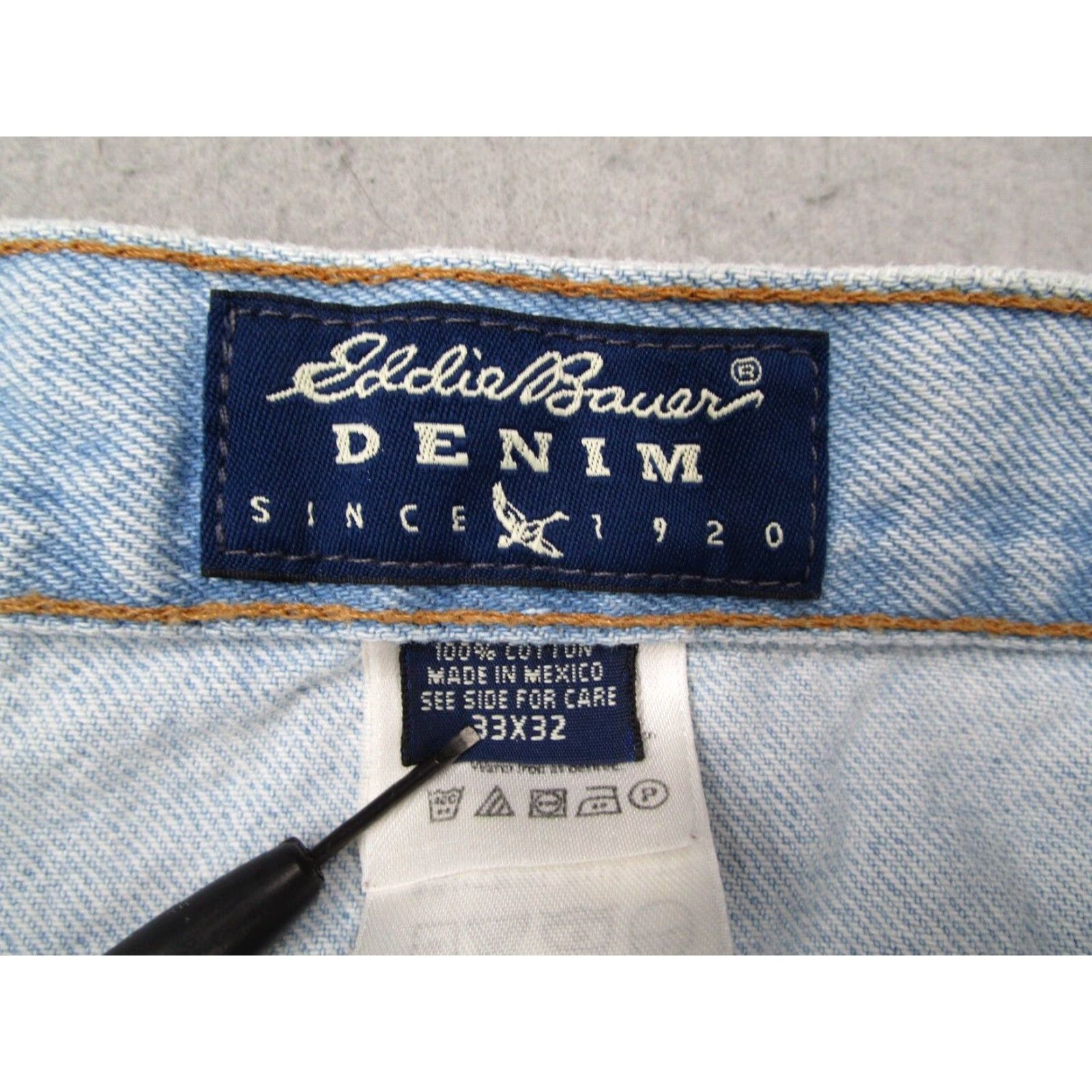 Eddie Bauer VINTAGE Eddie Bauer Jeans Mens 33 Blue Straight Denim Size US 33 - 3 Thumbnail