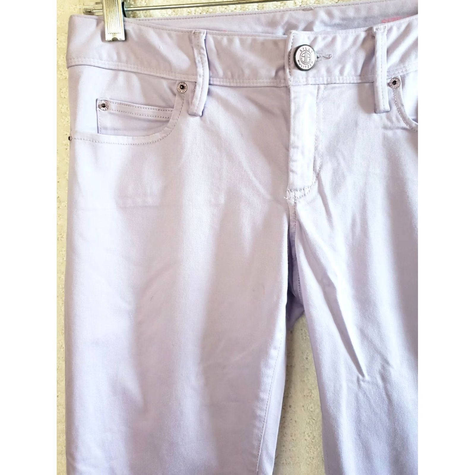 Lilly Pulitzer Lilly Pulitzer Worth Skinny Jean Lavender Pants Jeggings Satin Soft Feel 67093 Size 27" / US 4 / IT 40 - 3 Thumbnail