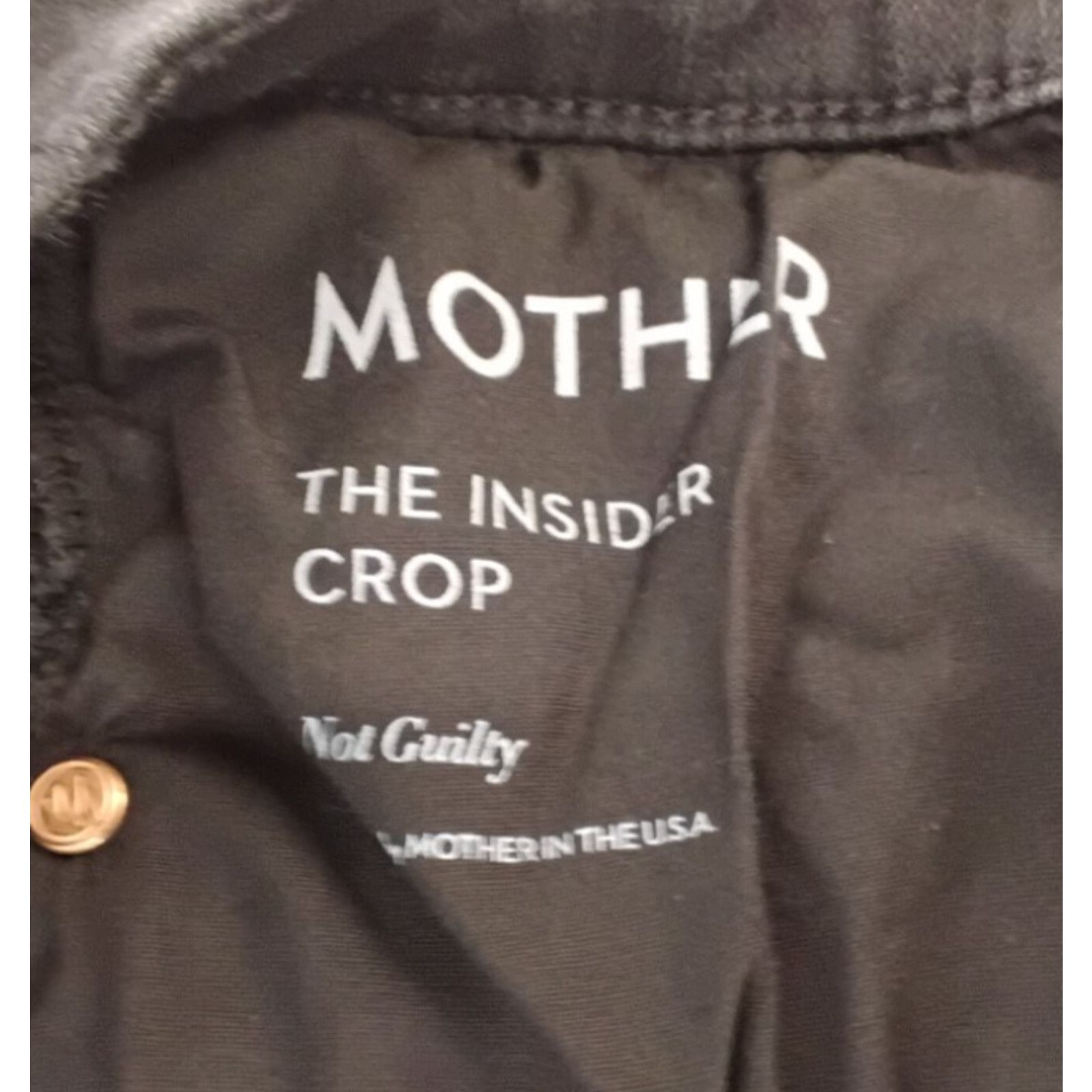 MOTHER Mother The Insider Jeans Women's 28 Black Wash Cropped Size 28" / US 6 / IT 42 - 6 Thumbnail