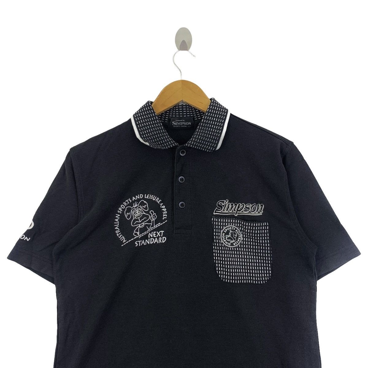 Vintage SIMPSON SPORT AUSTRALIA Cartoon Polo Size US L / EU 52-54 / 3 - 2 Thumbnail