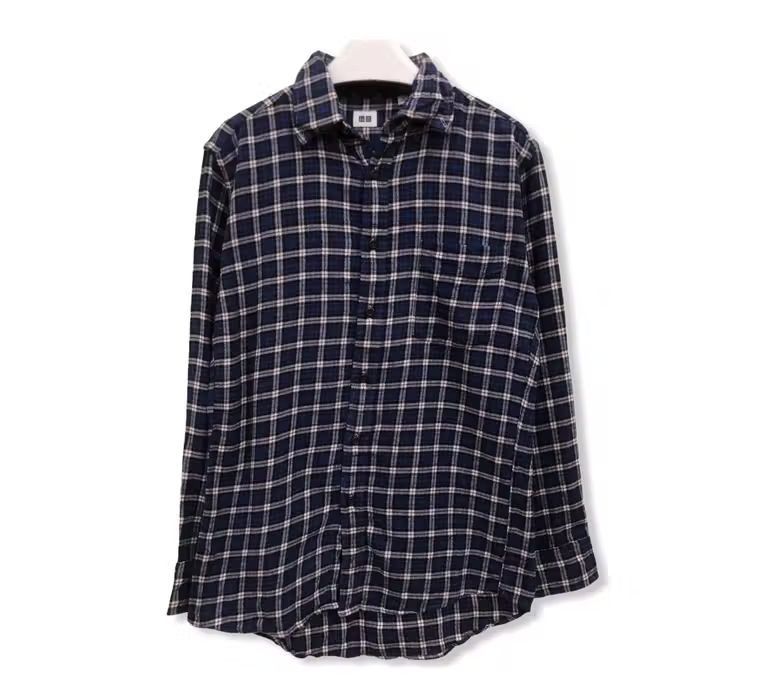 image of Uniqlo Plaid Tartan Flannel Shirt, Men's (Size Small)