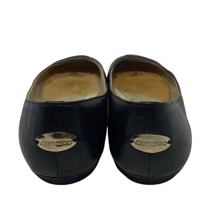 Jimmy Choo Jimmy Choo black ballerina flat leather shoes size 36 - US 6 Size US 6 / IT 36 - 3 Thumbnail