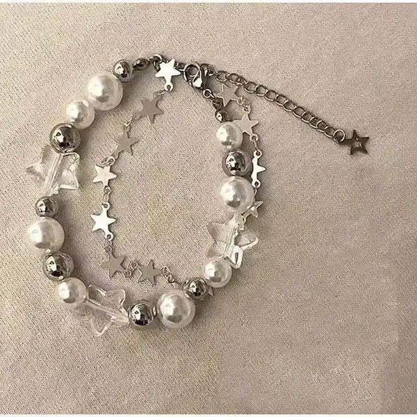 Jewelry Pearl Star Beaded Bracelet Size ONE SIZE - 1 Thumbnail