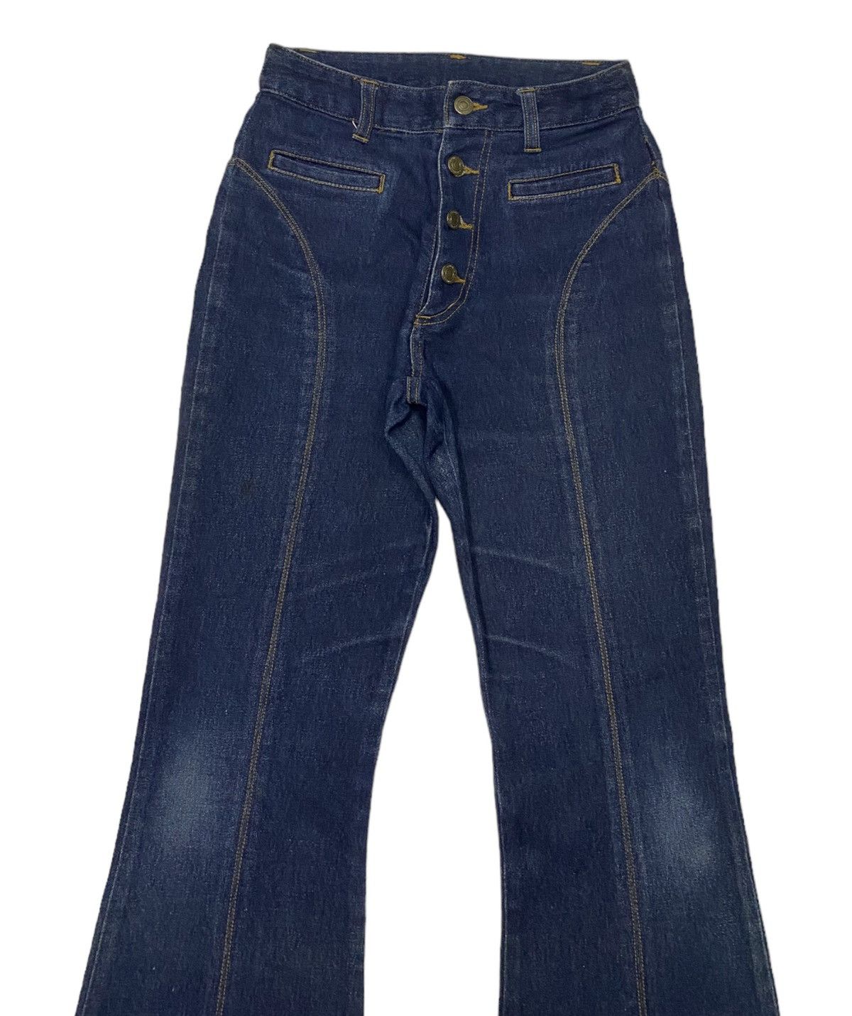 If Six Was Nine × Japanese Brand FLARE JEANS UNBRAND JAPANESE BOOTCUT DENIM JEANS DISTRESSED Size 25" / US 0 / IT 36 - 6 Thumbnail