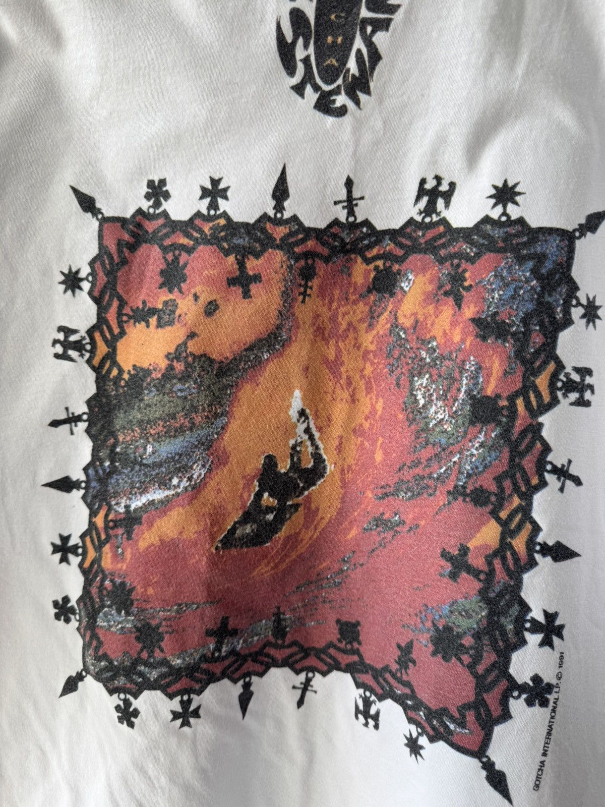 Gotcha Vintage 90s Gotcha Surfing Streetwear Box Logo T-Shirt White Size US M / EU 48-50 / 2 - 3 Thumbnail
