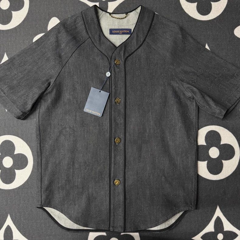 Louis Vuitton LV Black Gray Print Short Sleeve Jacket Size US XS / EU 42 / 0 - 1 Thumbnail