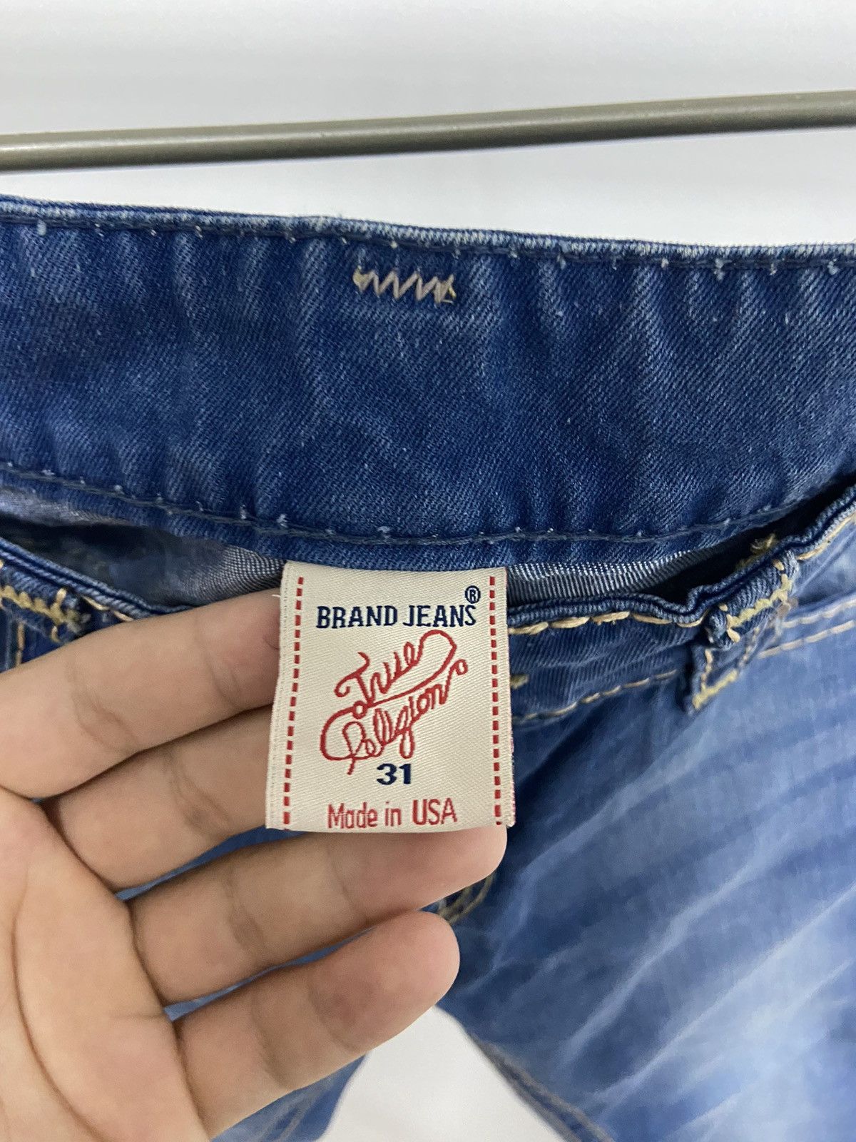 True Religion × Vintage True Religion jeans Pants Selvedge Vintage Y2K Logo Pocket Size US 31 - 7 Thumbnail