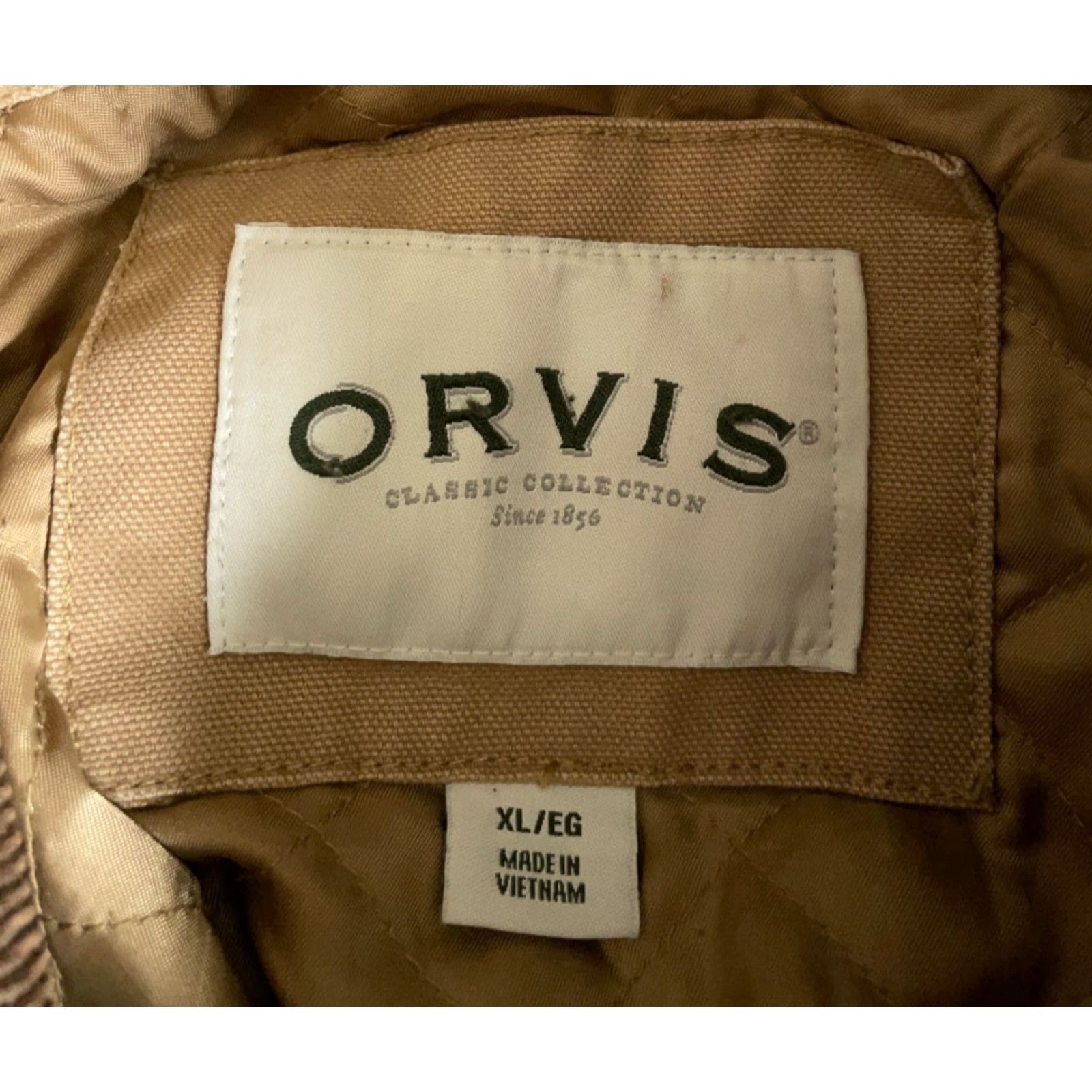 Orvis Orvis Jacket Adult Large Beige Canvas Chore Barn Corduroy Collar Quilted Size US XL / EU 56 / 4 - 3 Thumbnail