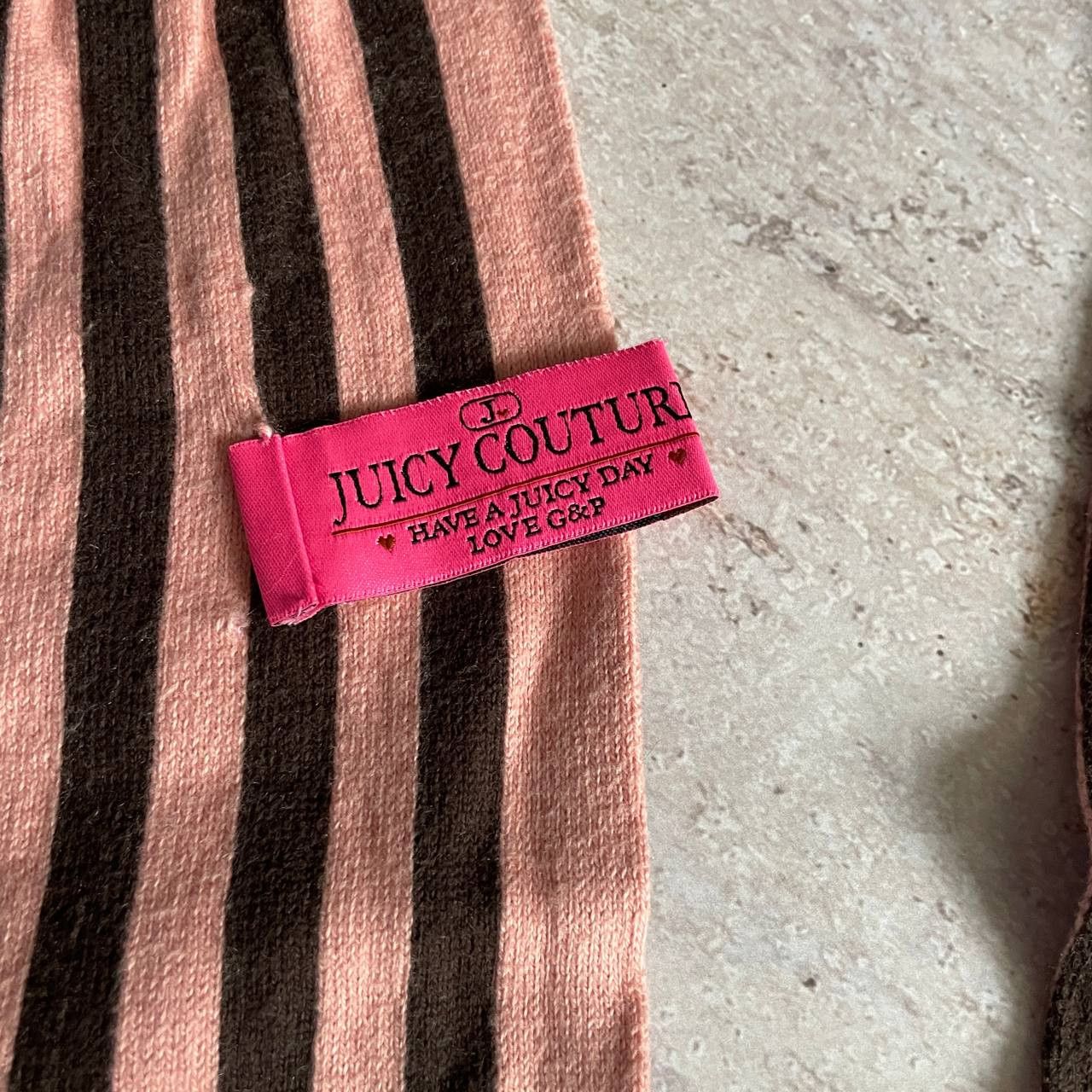 Juicy Couture × Vintage VINTAGE Y2K JUICY COUTURE RARE STRIPES SCARF GRUNGE SCARF Size ONE SIZE - 3 Thumbnail