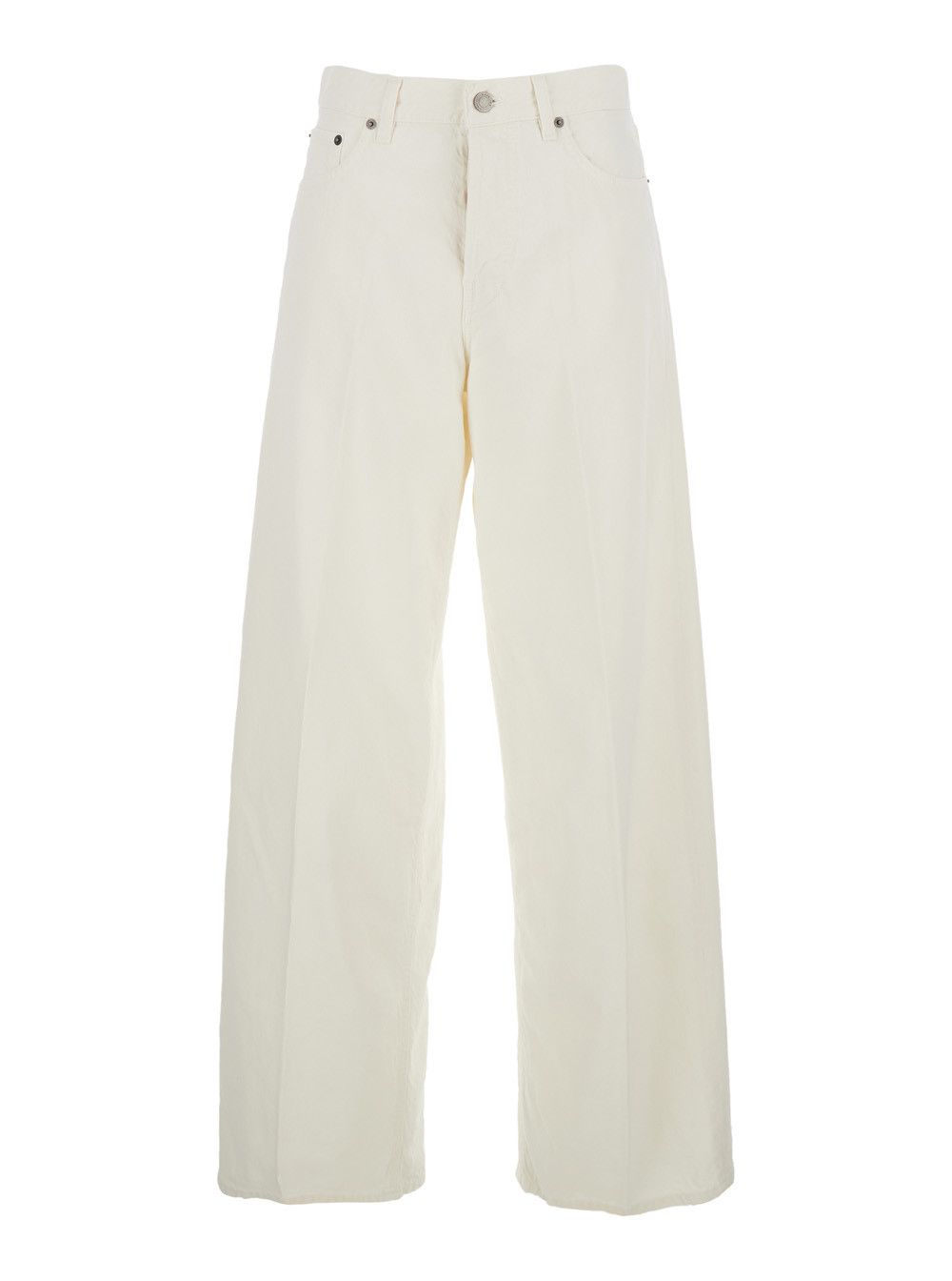 Haikure White Jeans with Belt Loops and Logo Patch on the Back in Women's Denim Size 29" - 1 Thumbnail