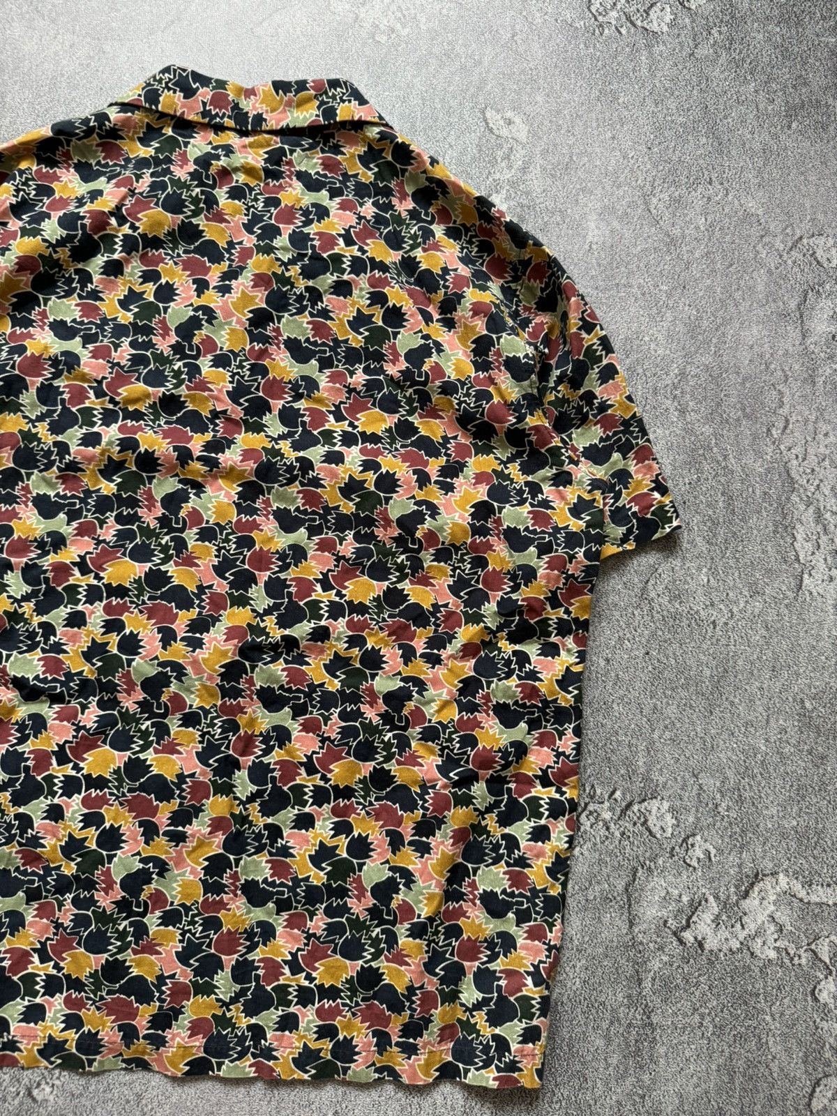 Designer × Folk Folk 3 all printed leaves🍁 flowers shirt button short sleeve Size US L / EU 52-54 / 3 - 11 Thumbnail