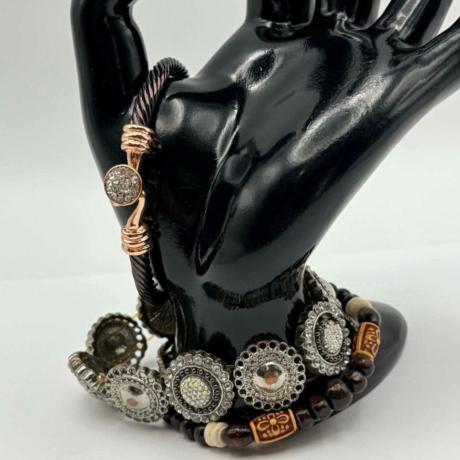 Other Brown & Silver Crystal Bracelet Bundle Size ONE SIZE - 1 Thumbnail