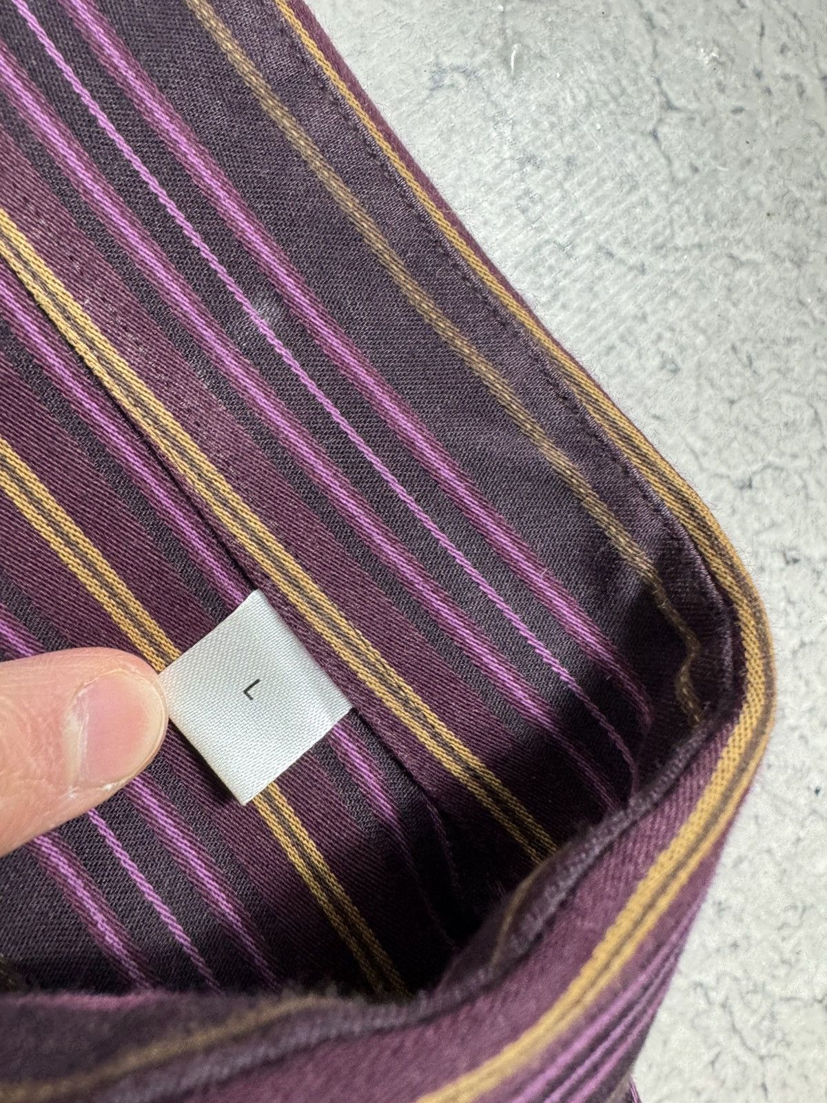 Yves Saint Laurent Yves Saint Laurent YSL Vintage Striped Button Up Shirt Size US L / EU 52-54 / 3 - 8 Thumbnail