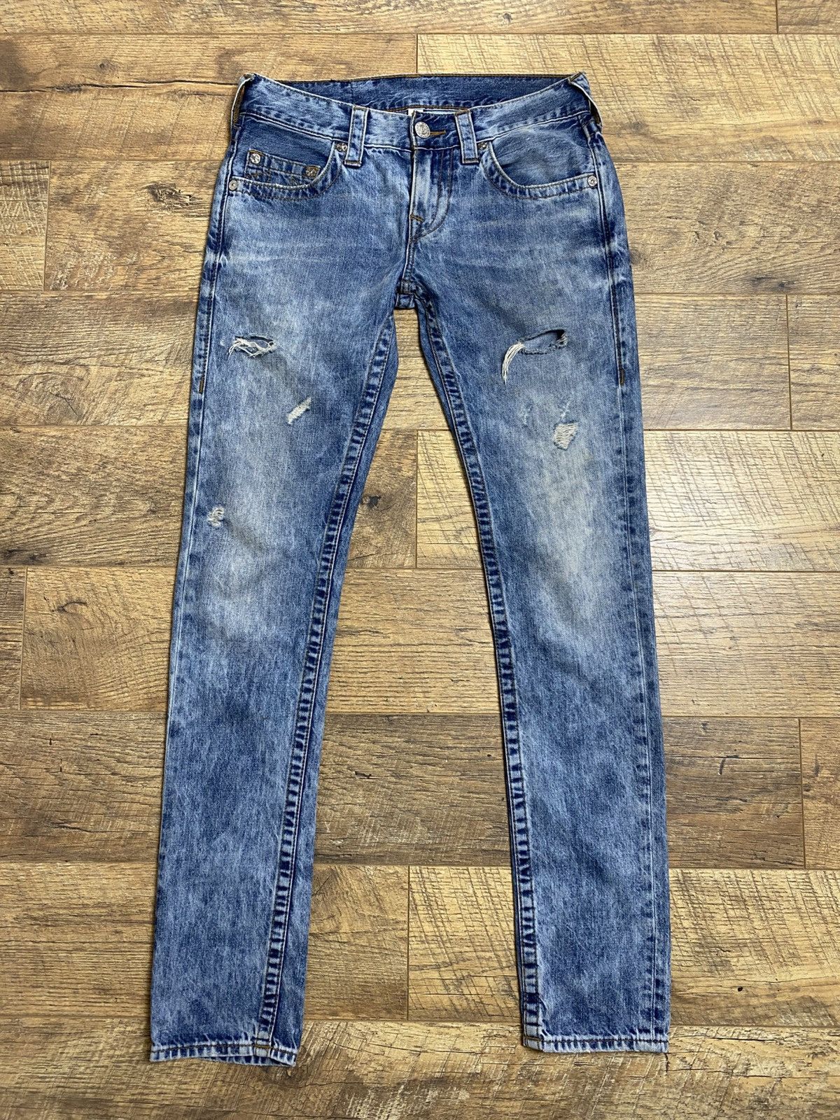 True Religion True Religion Acid Wash Skinny Jeans Rare Futuristic Y2K Size US 28 / EU 44 - 3 Thumbnail